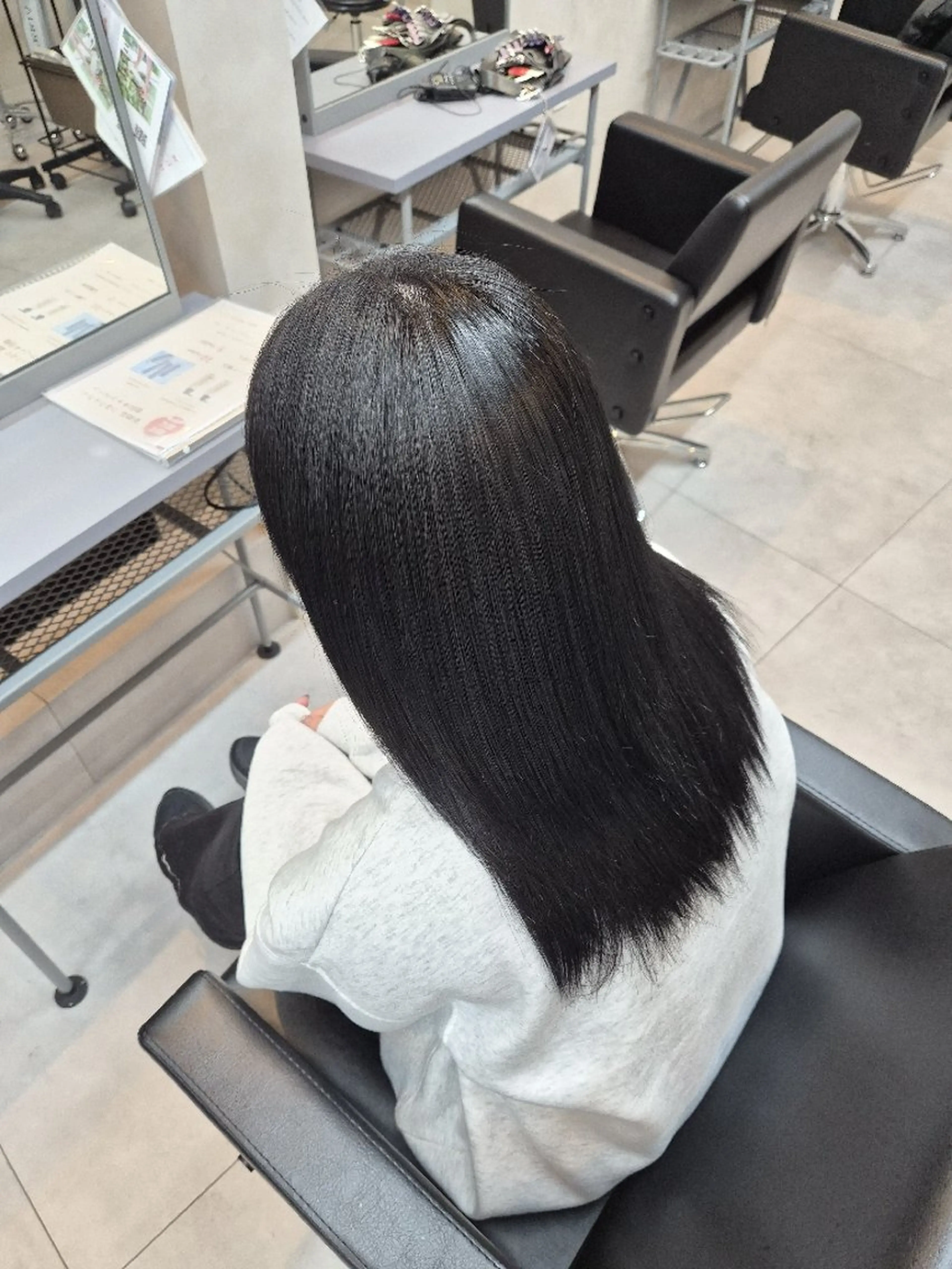 ミディアム 縮毛矯正 寺西紗友望/髪質改善 /ストレート/ボブのヘアスタイル