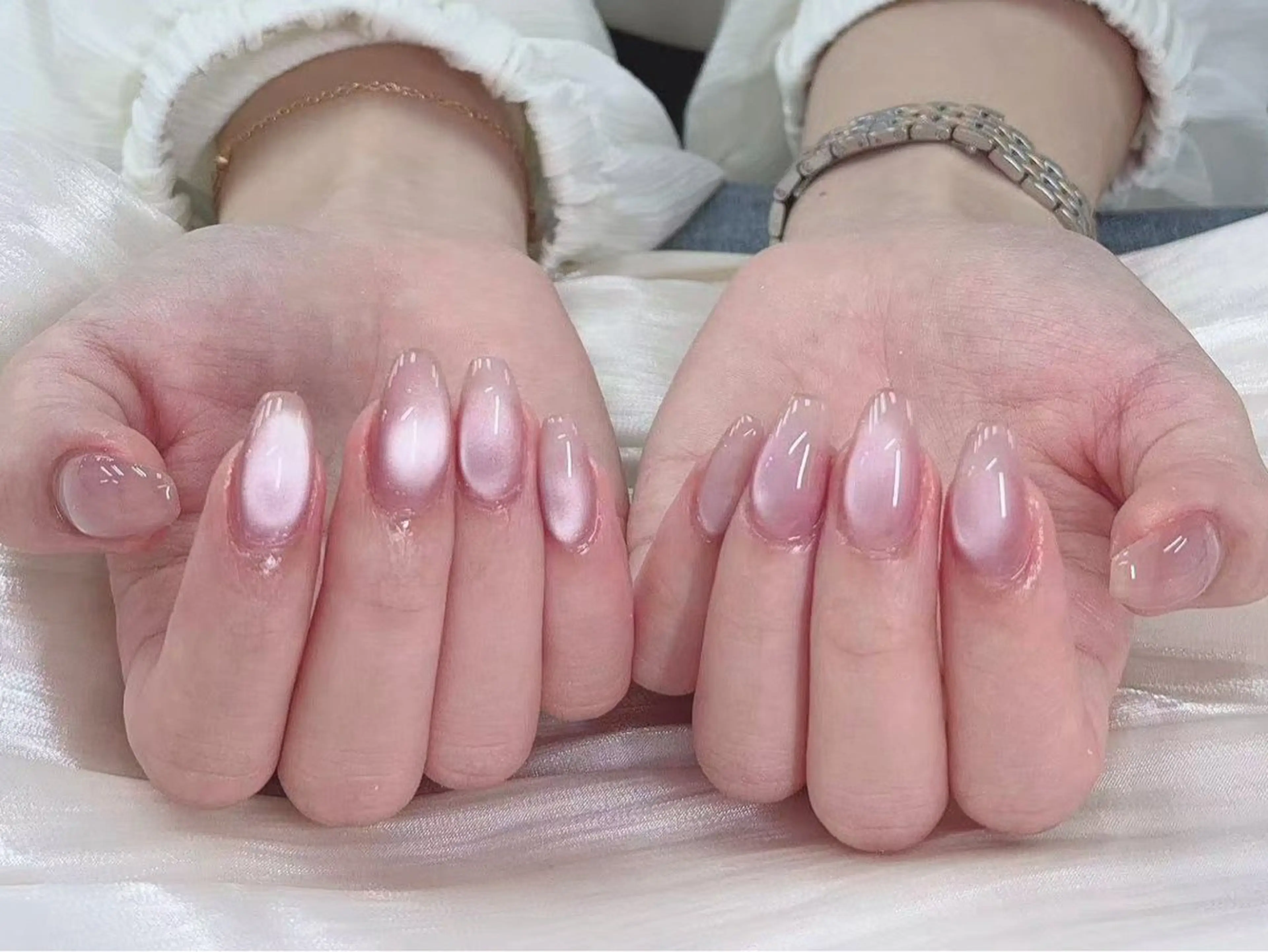 ネイル 長さ出し ジェルネイル 韓国ネイル マグネットネイル 持ち込み ハンドネイル Egao Nail錦糸町店のネイルデザイン