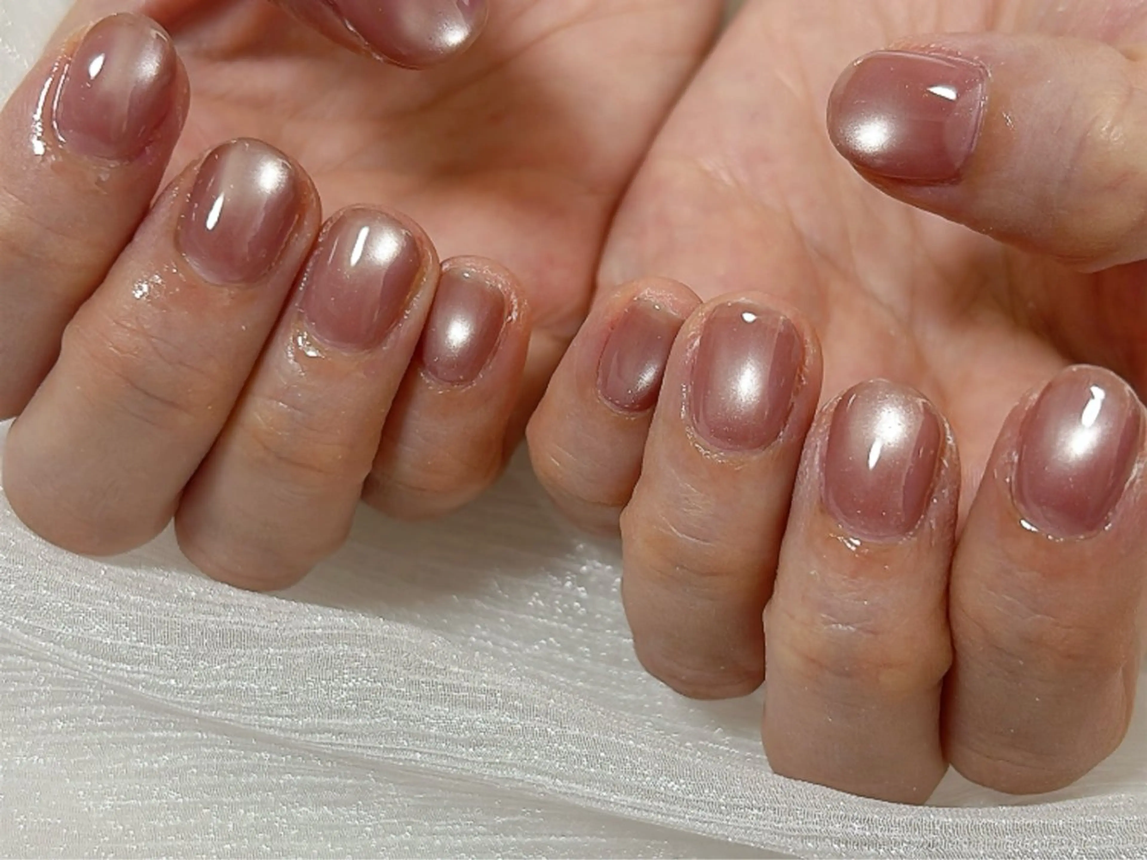 ネイル オーロラネイル 桜ネイル フラワーネイル フットネイル フレンチネイル ハンドネイル mogunail &blowのネイルデザイン