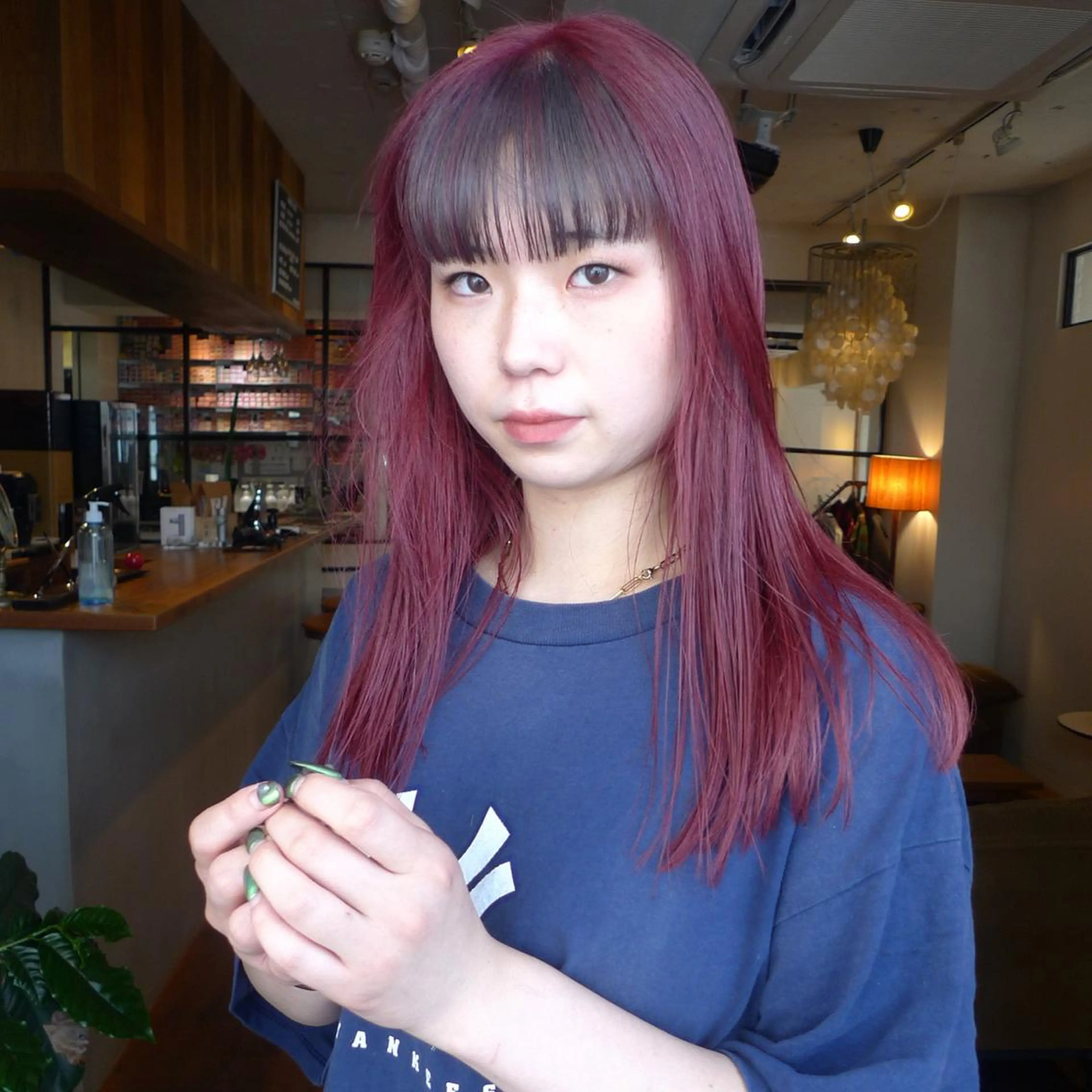 ロング カラー デザインカラー 似合わせカット トリートメント ファッションに 溶け込むstyleのヘアスタイル