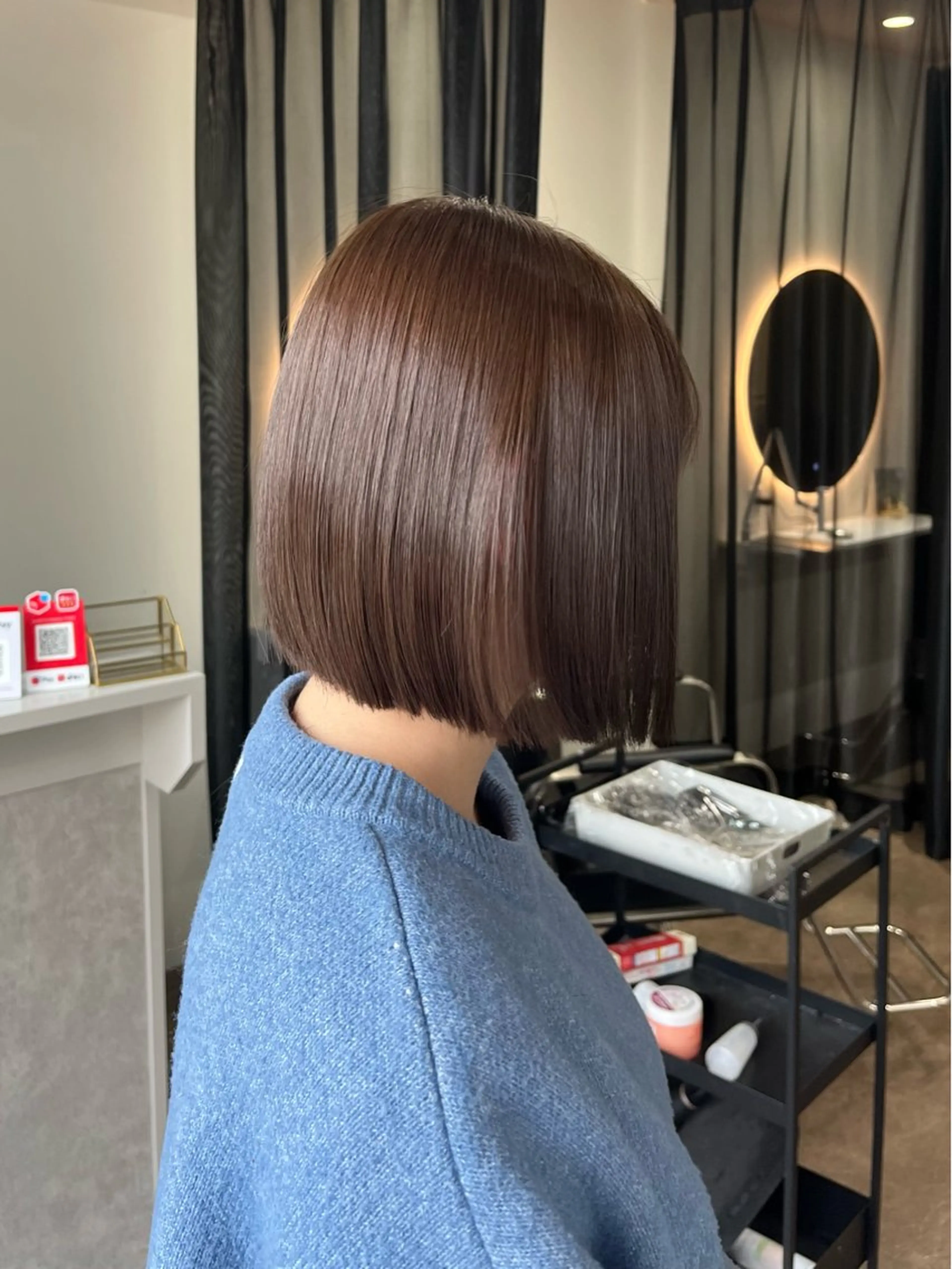 ショート カット ヘアカラー トリートメント 本木下朋花/髪質 改善×ダブルカラーのヘアスタイル