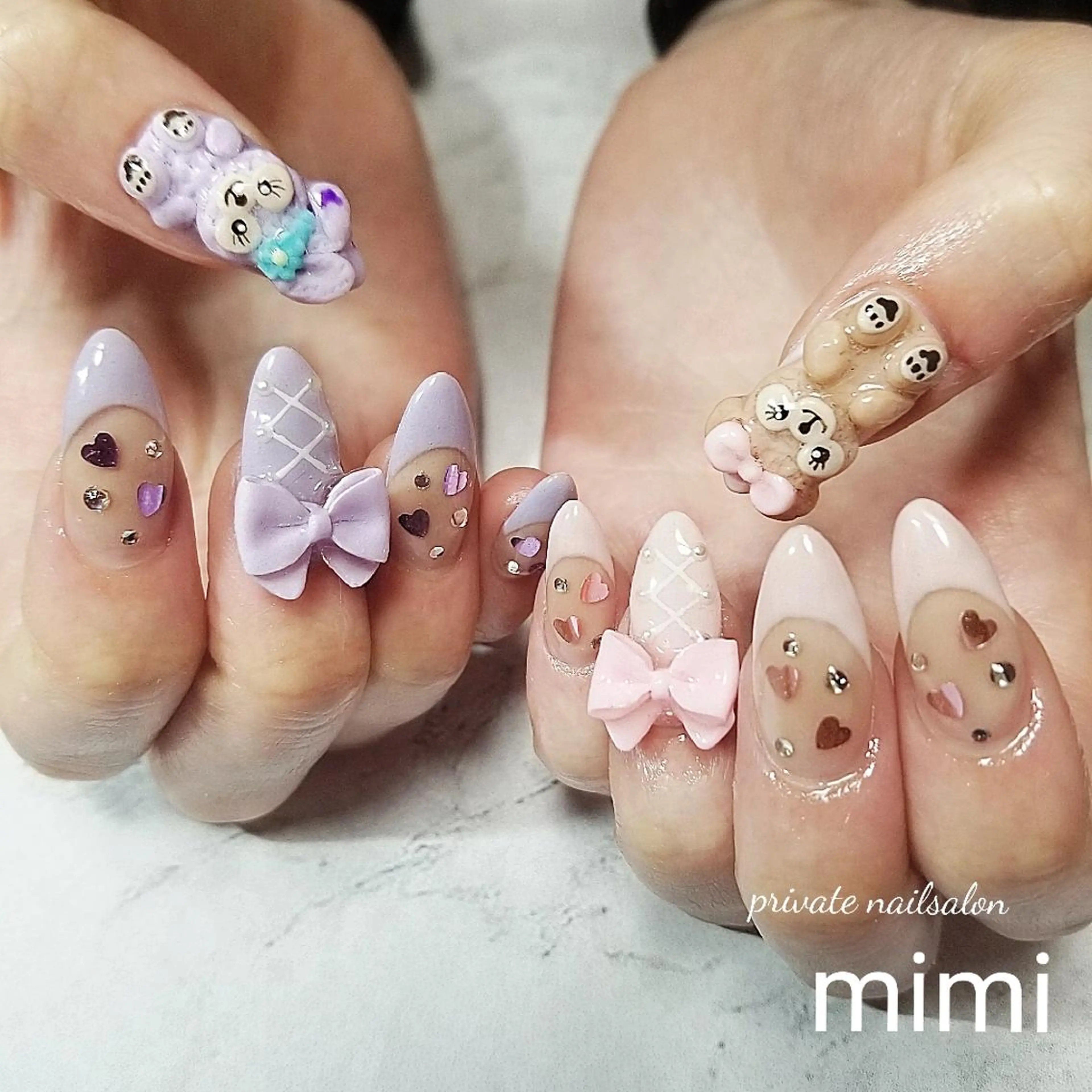 ネイル 持ち込み ハンドネイル 博多ネイル ｍｉｍｉのネイルデザイン