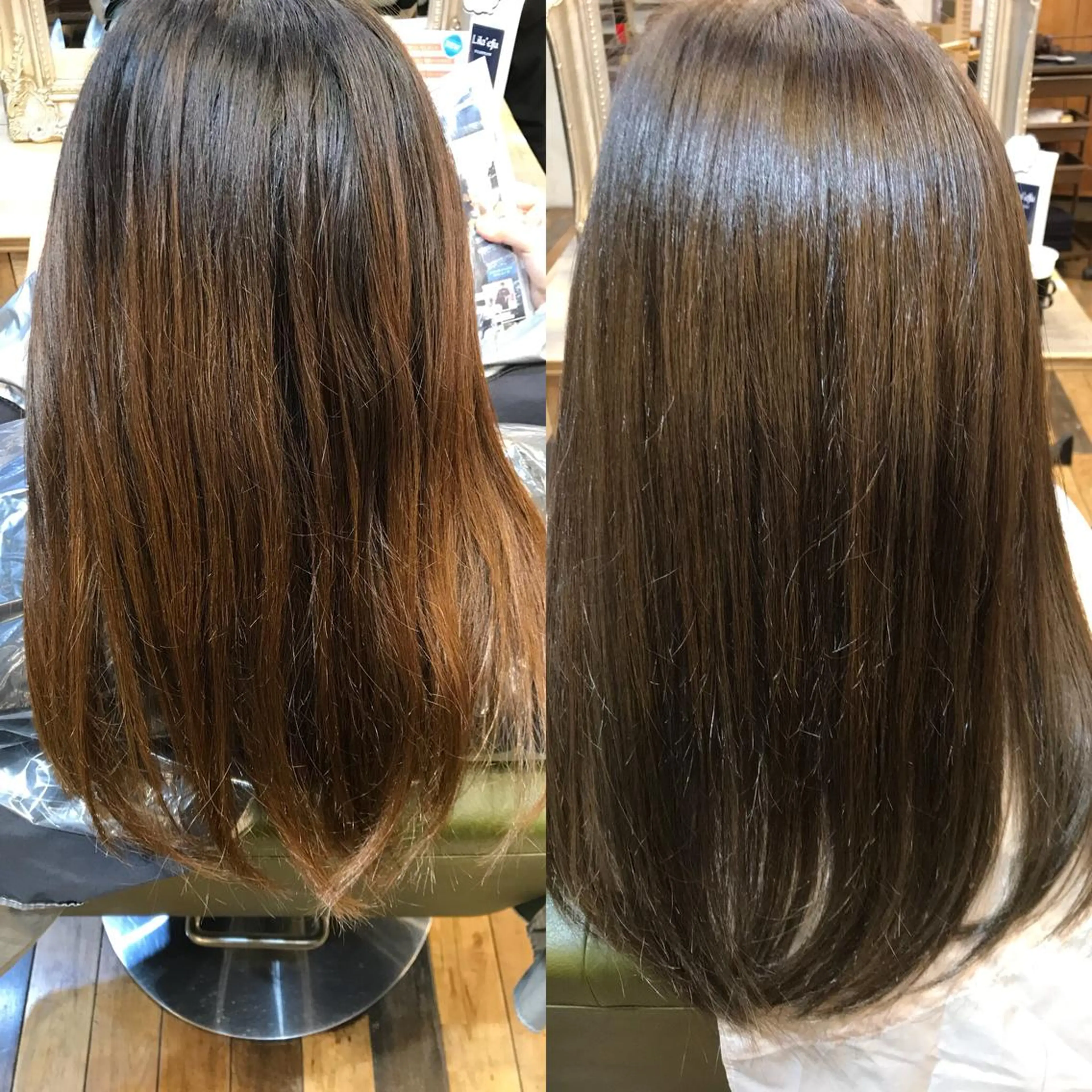 ロング カラー アッシュ アッシュブラウン ブラウンカラー 寺尾 迅平のヘアスタイル