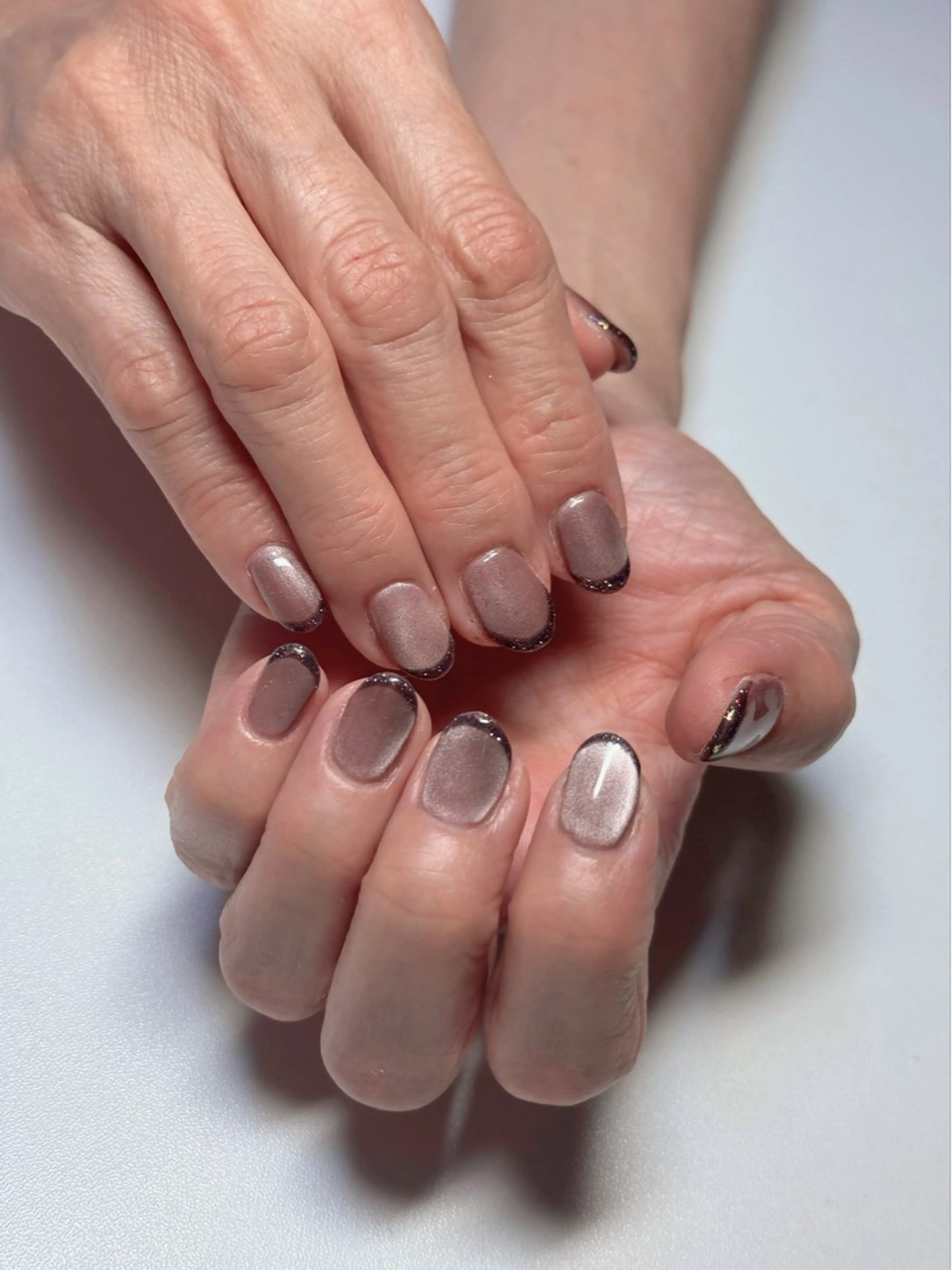 ネイル チークネイル フレンチネイル ジェルネイル ロングネイル マグネットネイル nail sideraのネイルデザイン