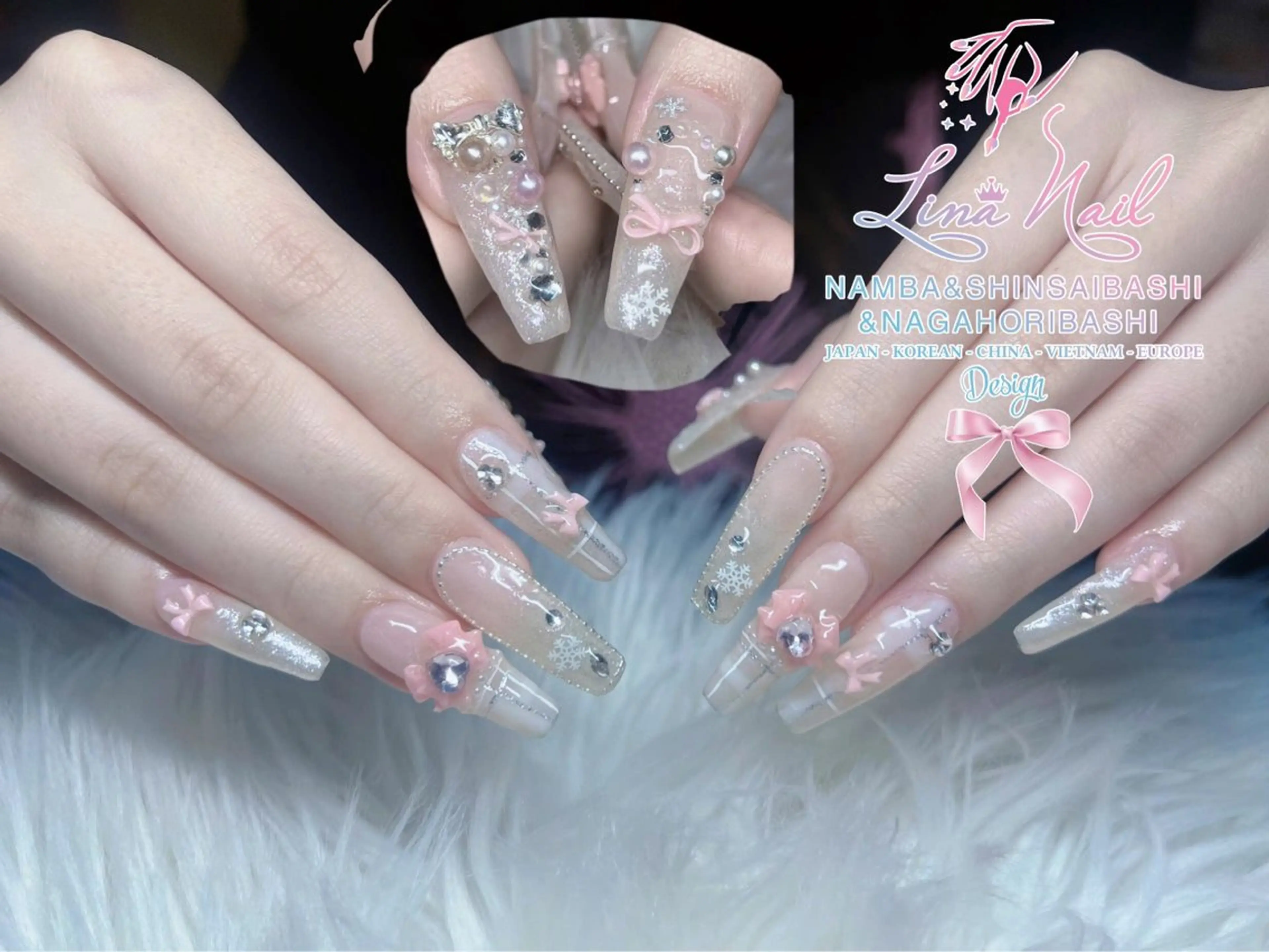 ネイル チークネイル 桜ネイル フラッシュネイル フットネイル ジェルネイル ハンドネイル 79LINA NAIL 心斎橋店所属・リナネイル アメ村心斎橋店のネイルデザイン