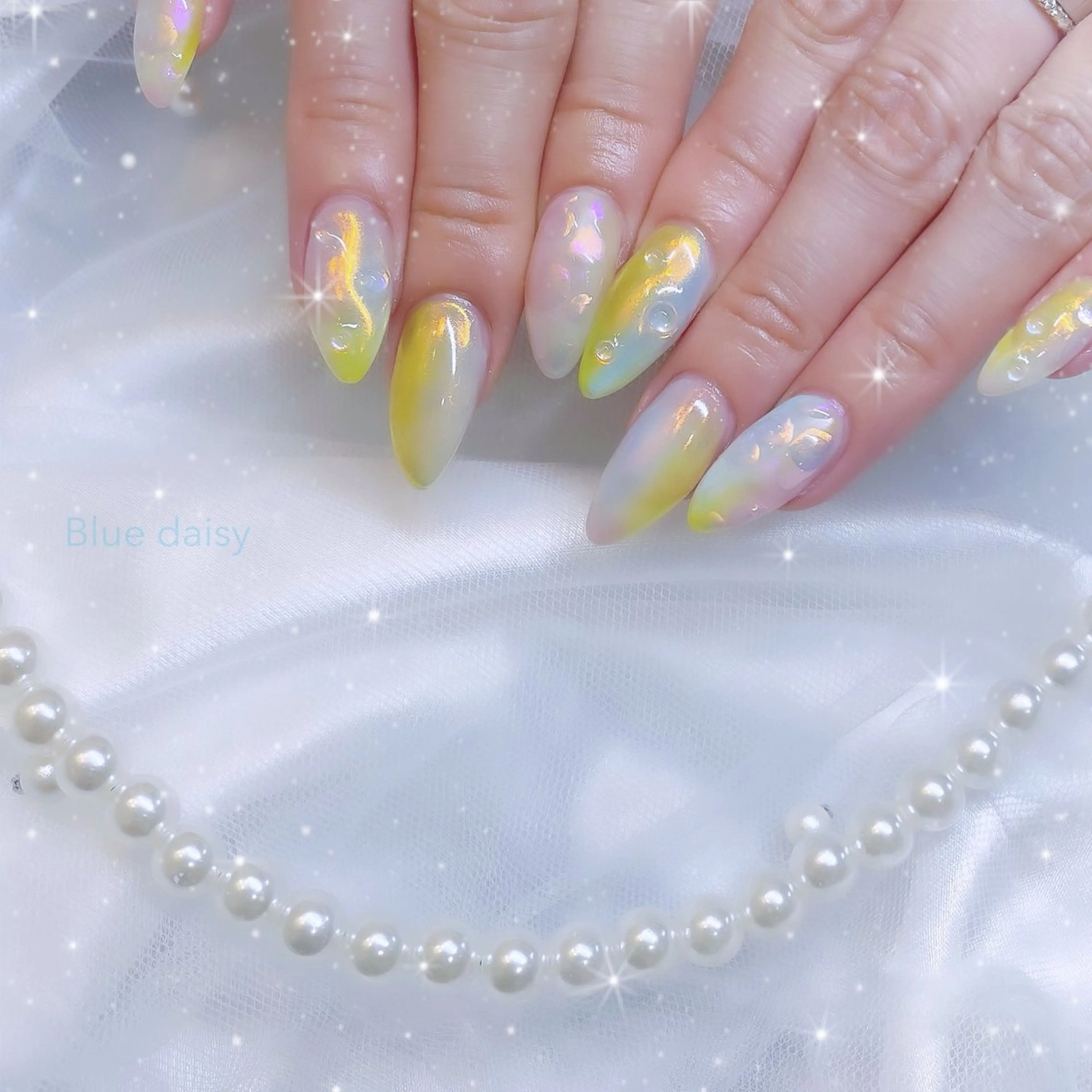 ネイル ミラーネイル ハンドネイル Blue daisy所属・Blue daisy 栄本店のネイルデザイン