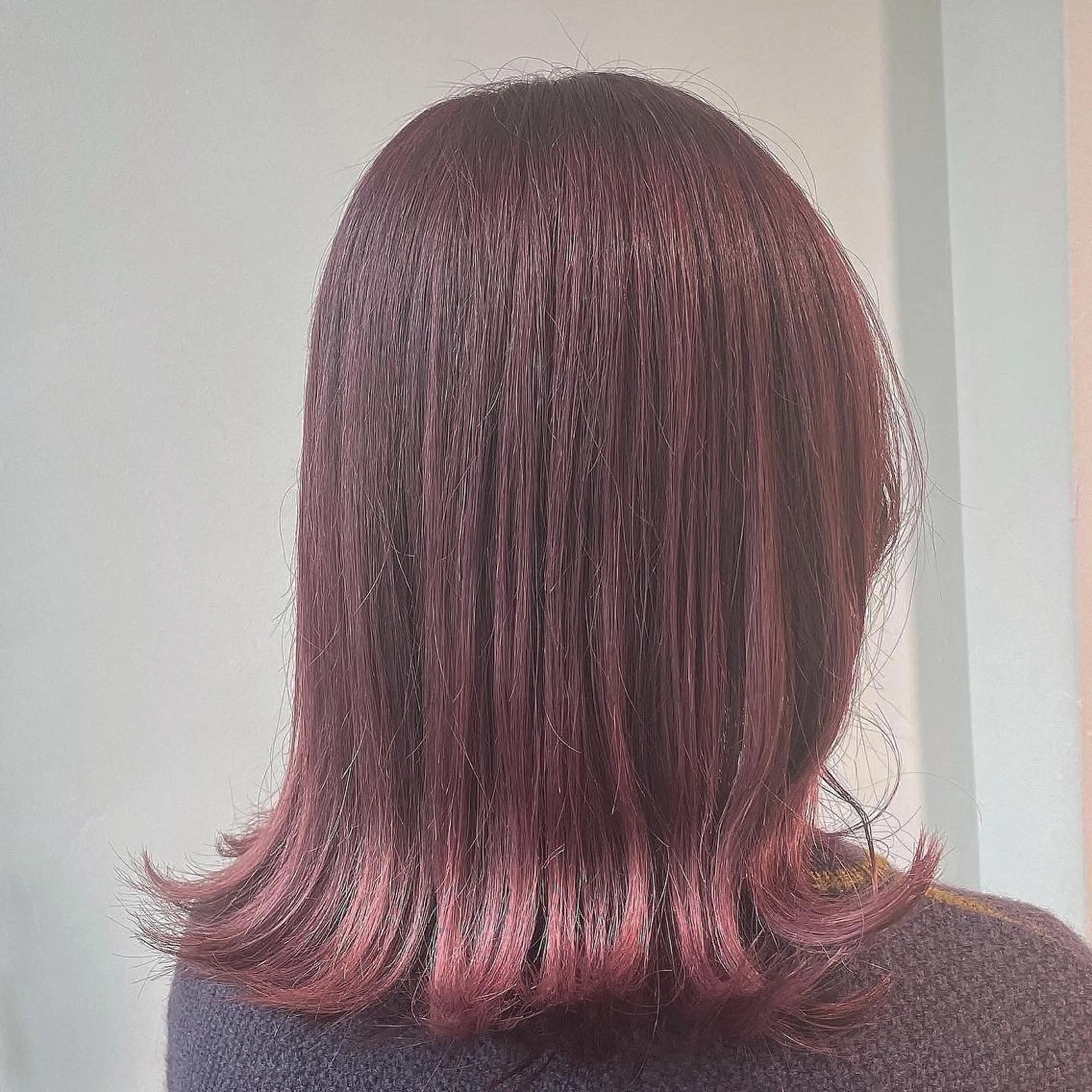 セミロング カラー ブリーチ ピンクカラー ヘアカラー カットモデル募集 ミネのヘアスタイル