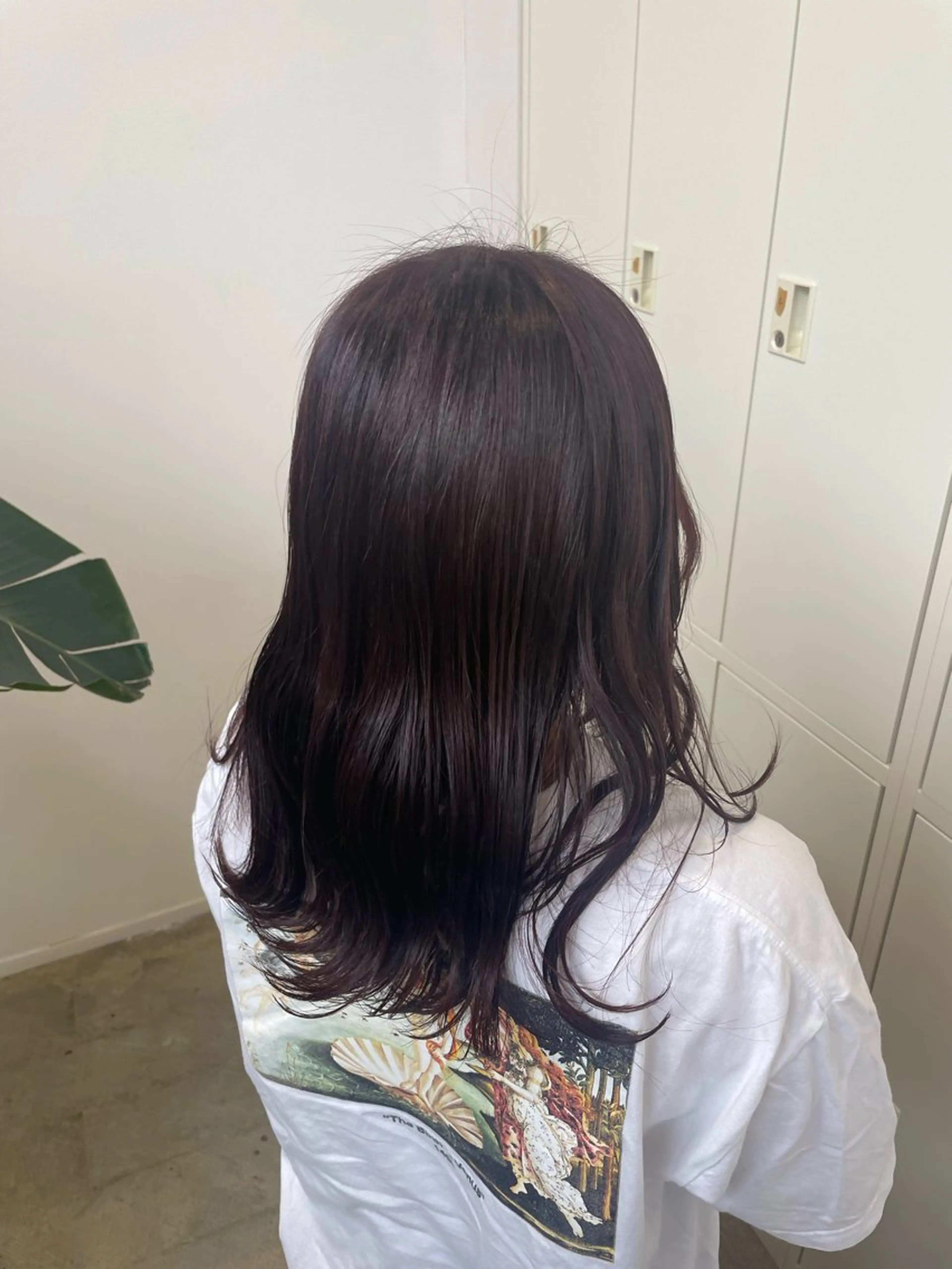 セミロング カラー ピンクカラー 吉川 莉央のヘアスタイル