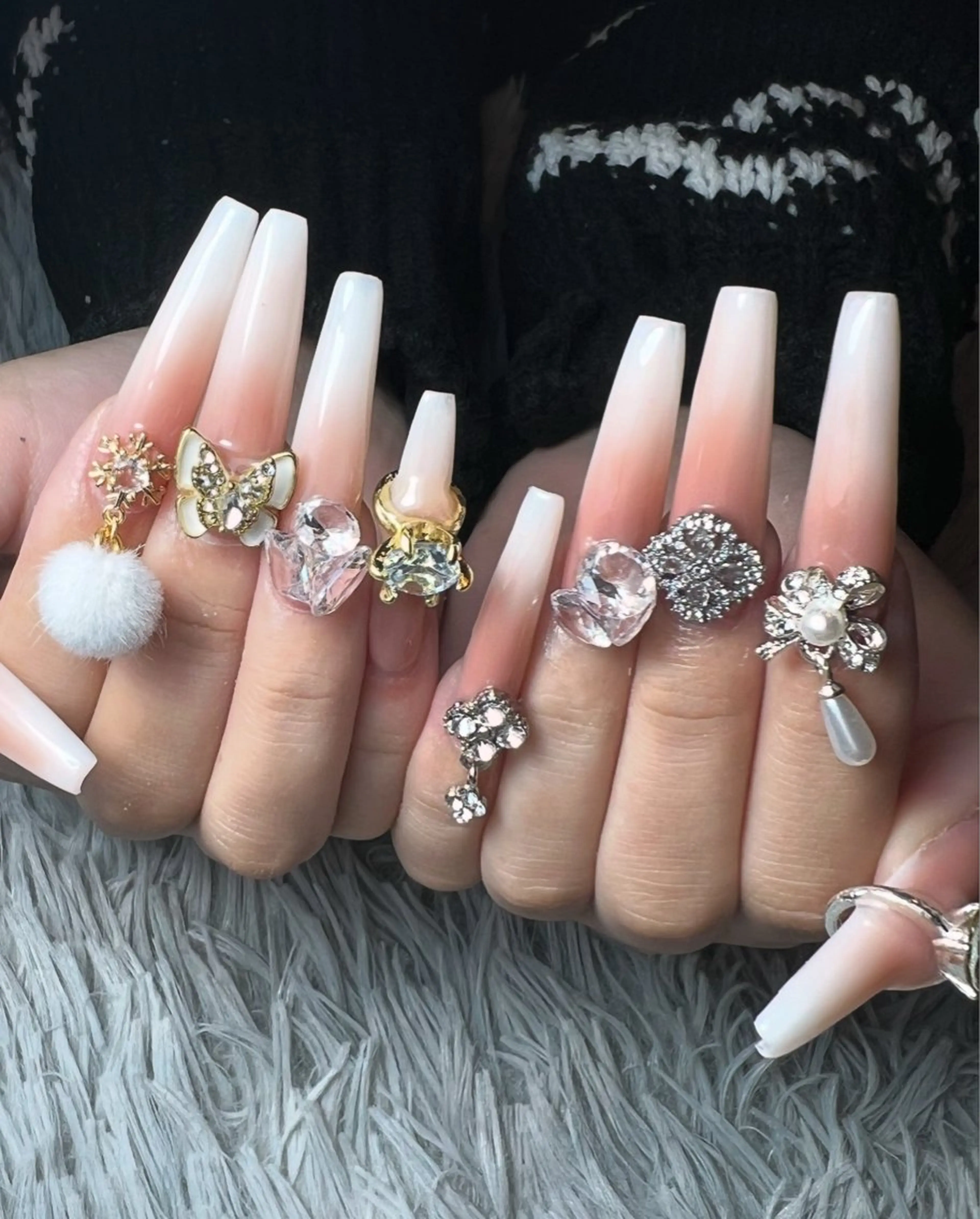 ネイル スカルプネイル ハンドネイル シェヌネイル JURAのネイルデザイン