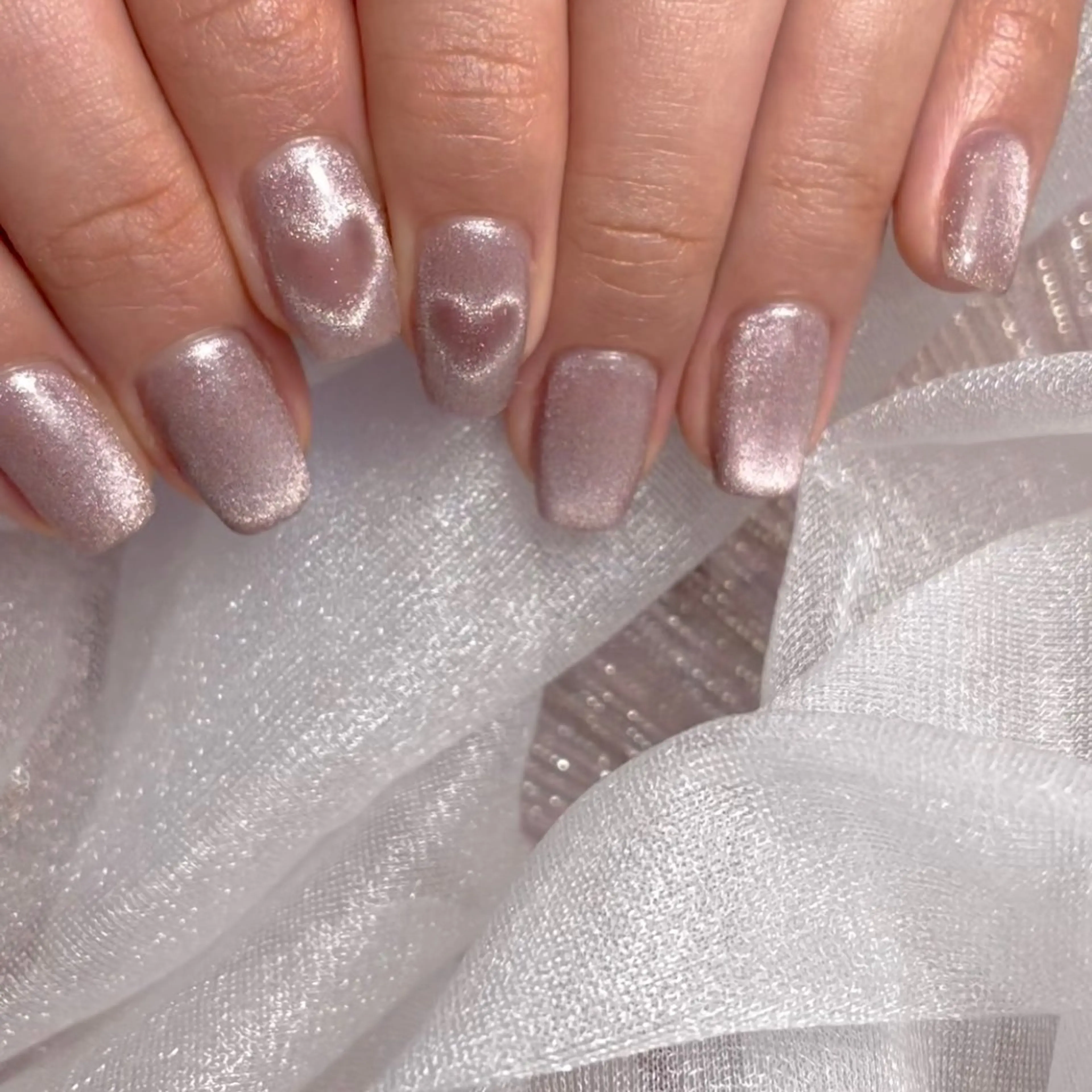 ネイル ハート マグネットネイル 💐 SATSUKIのネイルデザイン