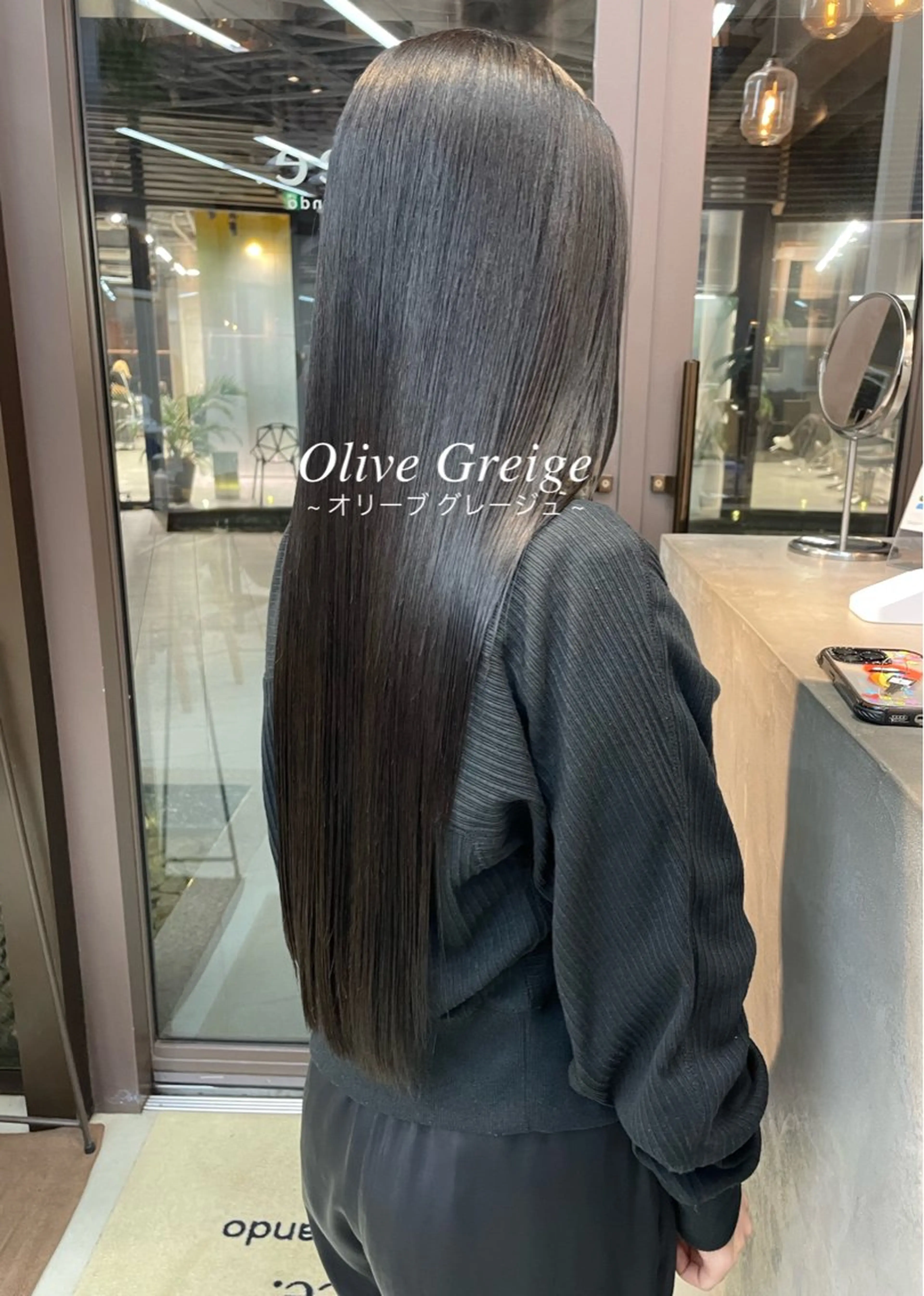 ロング カラー グレージュ オリーブグレージュ オリーブグレー カットモデル募集中 🤍harunaのヘアスタイル