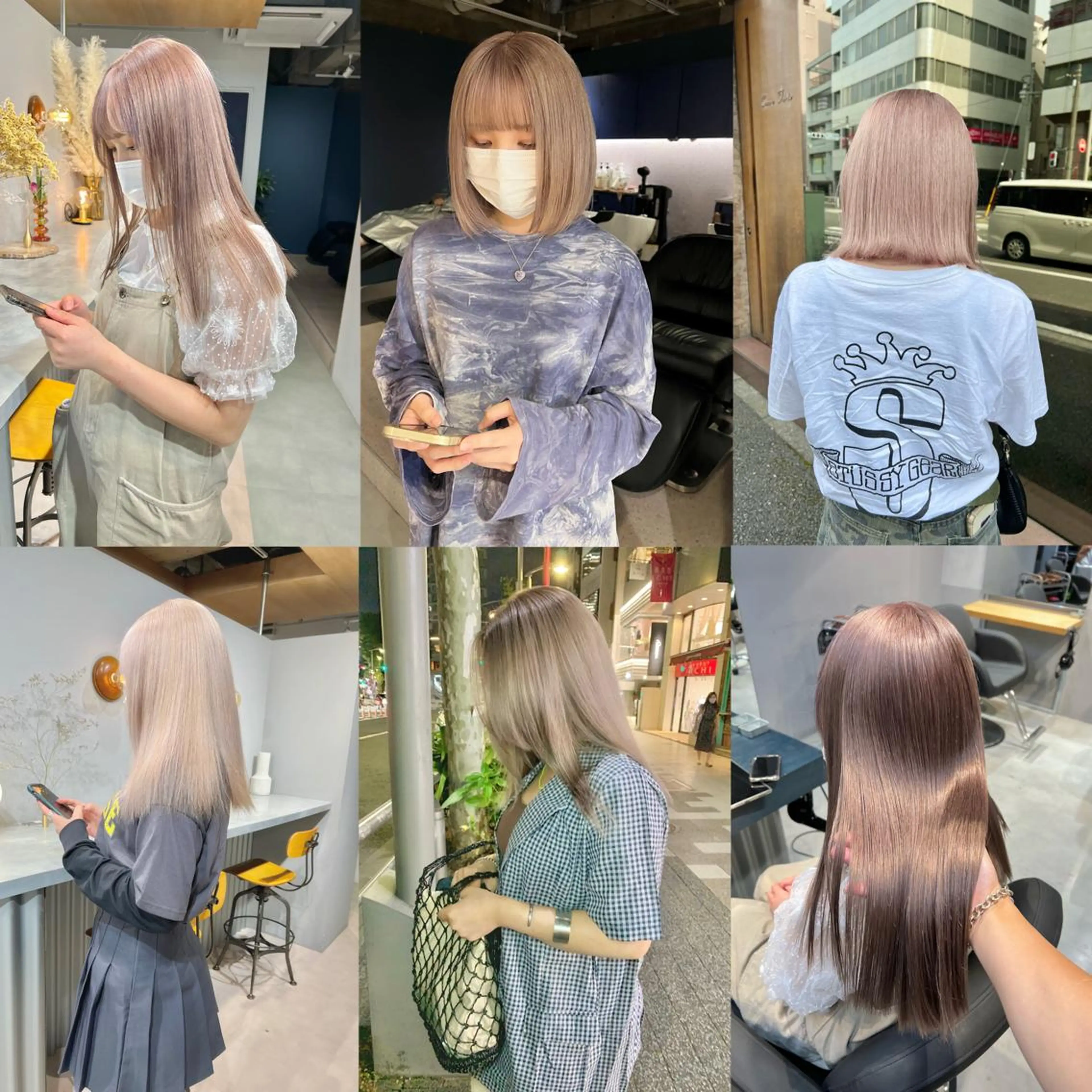 ロング カラー 🌈ハイトーン/ボブ 🌈のヘアスタイル