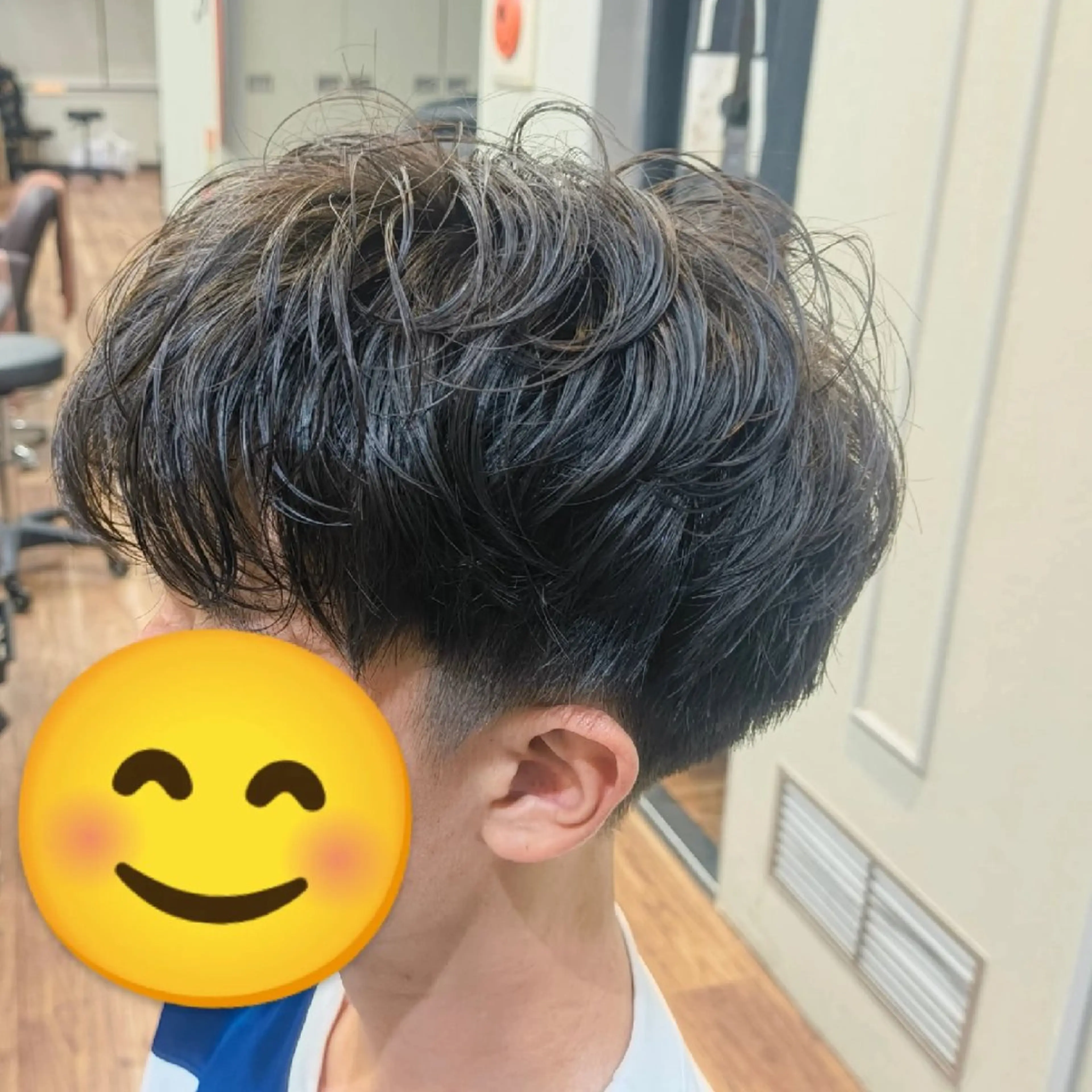 ショート パーマ メンズ カット パーマ 村松 和歌子のヘアスタイル