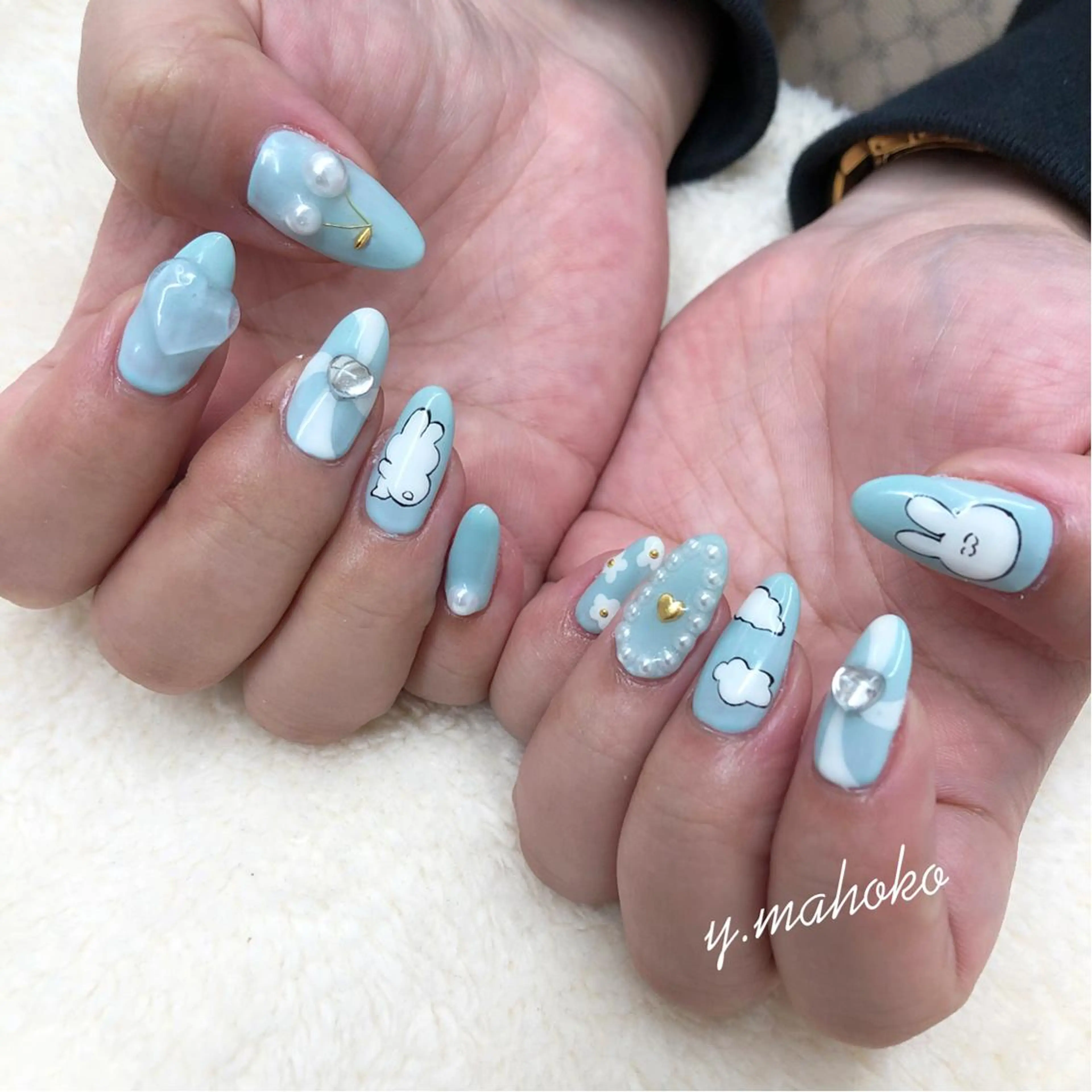 ネイル ハンドネイル パラジェル有/ 長さだし/mahoのネイルデザイン