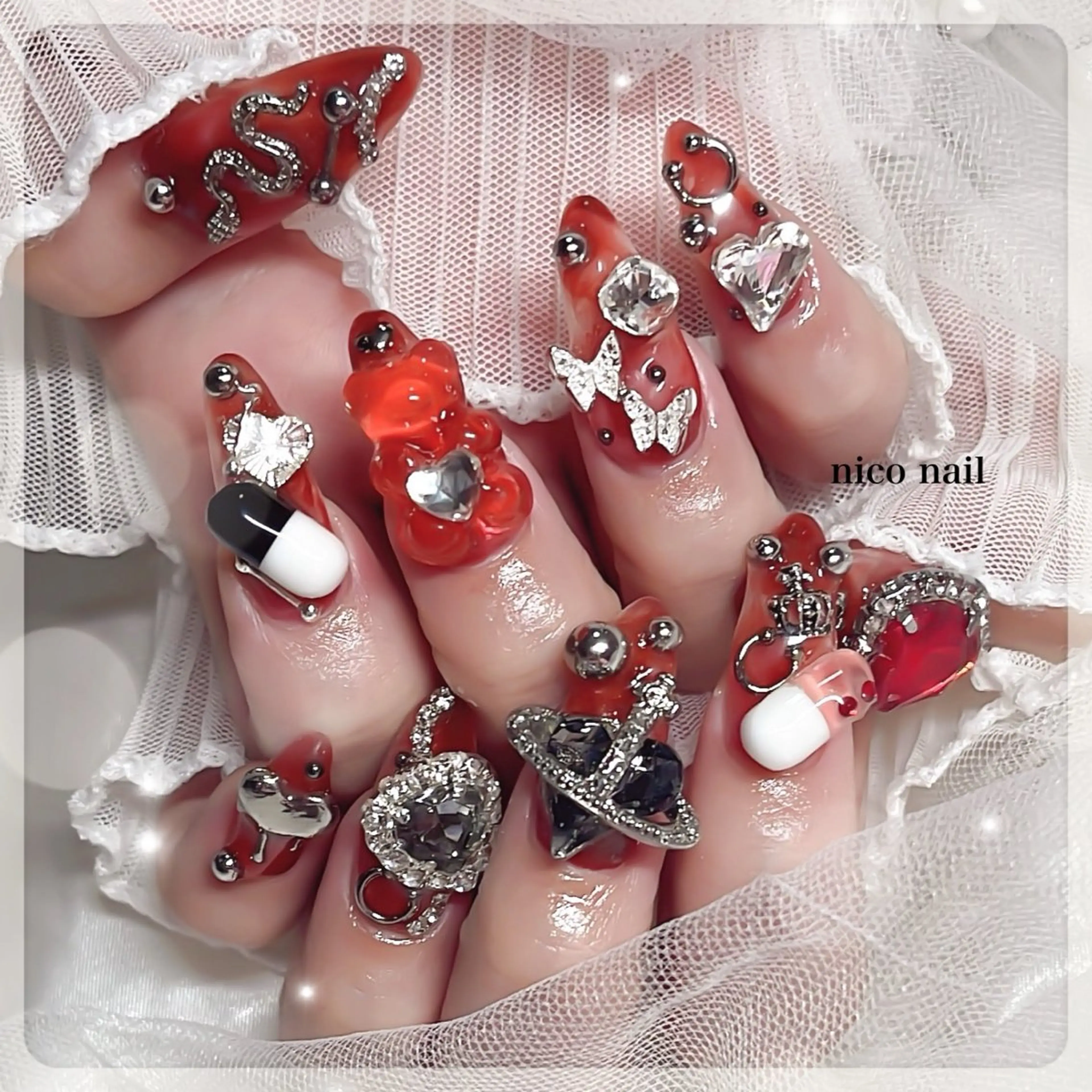 ロング 三鷹🎀韓国ネイル/ niconail🪄のネイルデザイン