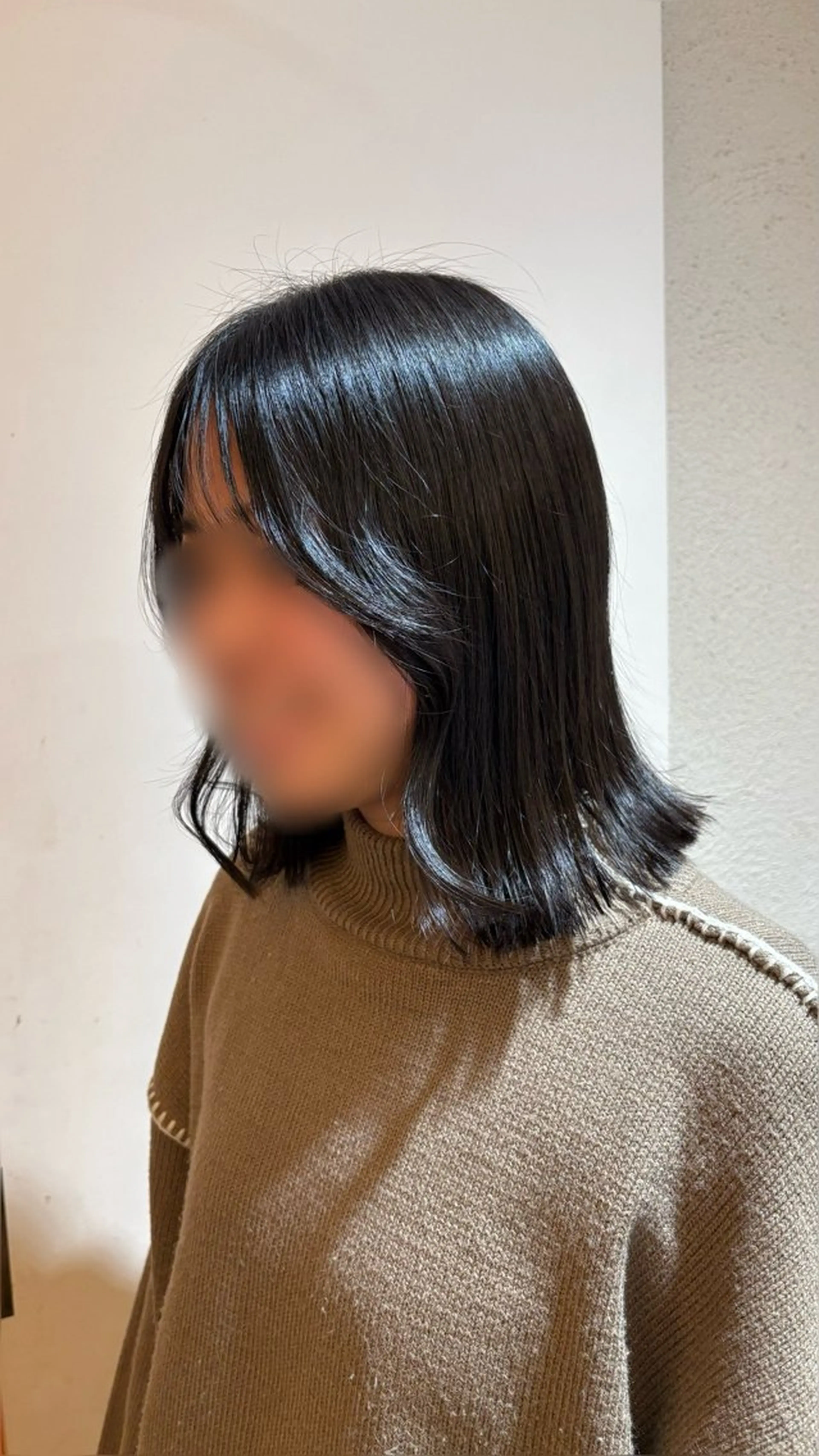 ミディアム 切りっぱなしボブ ボブ メンズカットモデル 落合 悠夏✄﻿のヘアスタイル