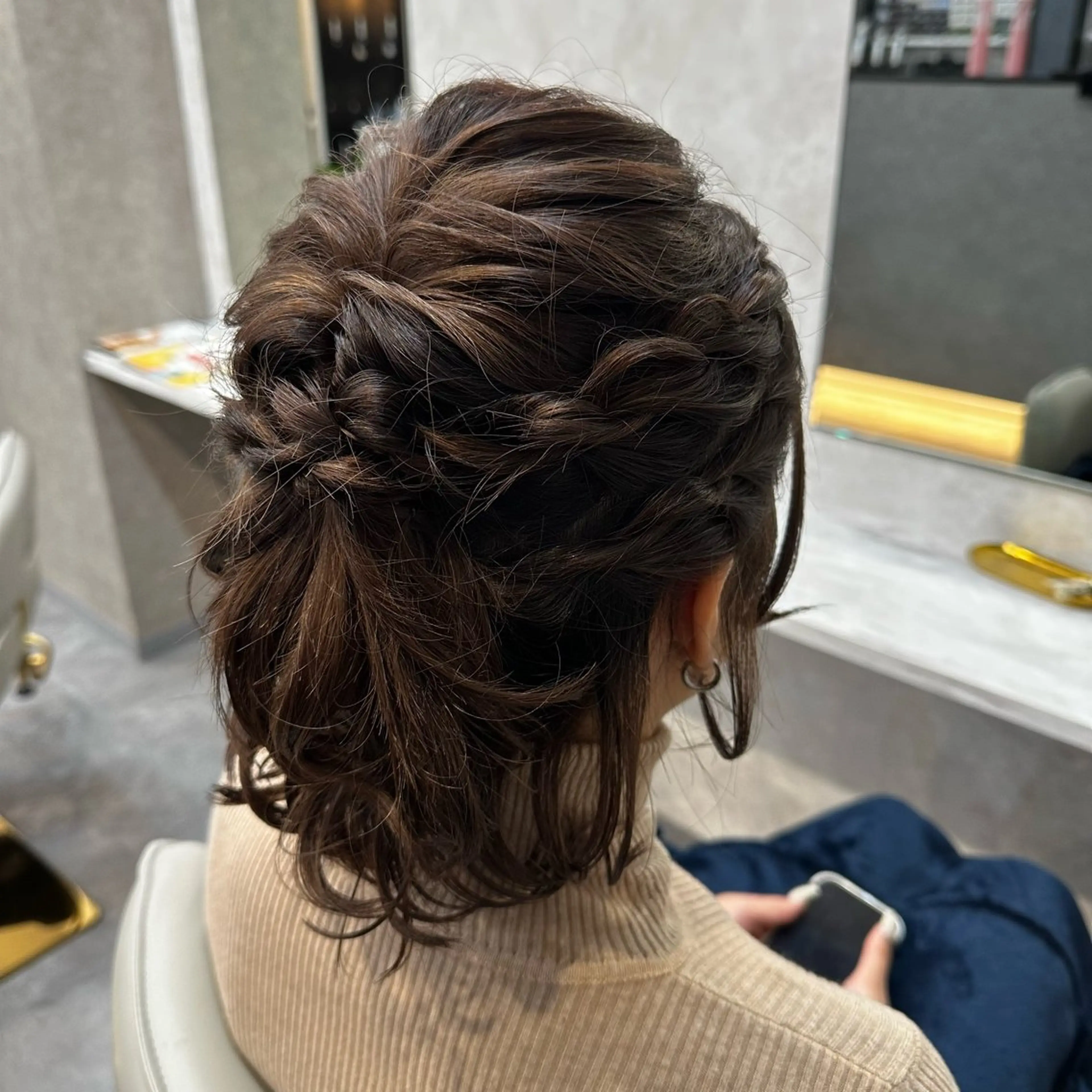 ミディアム ヘアアレンジ ヘアセット 粟野 裕稀のヘアスタイル