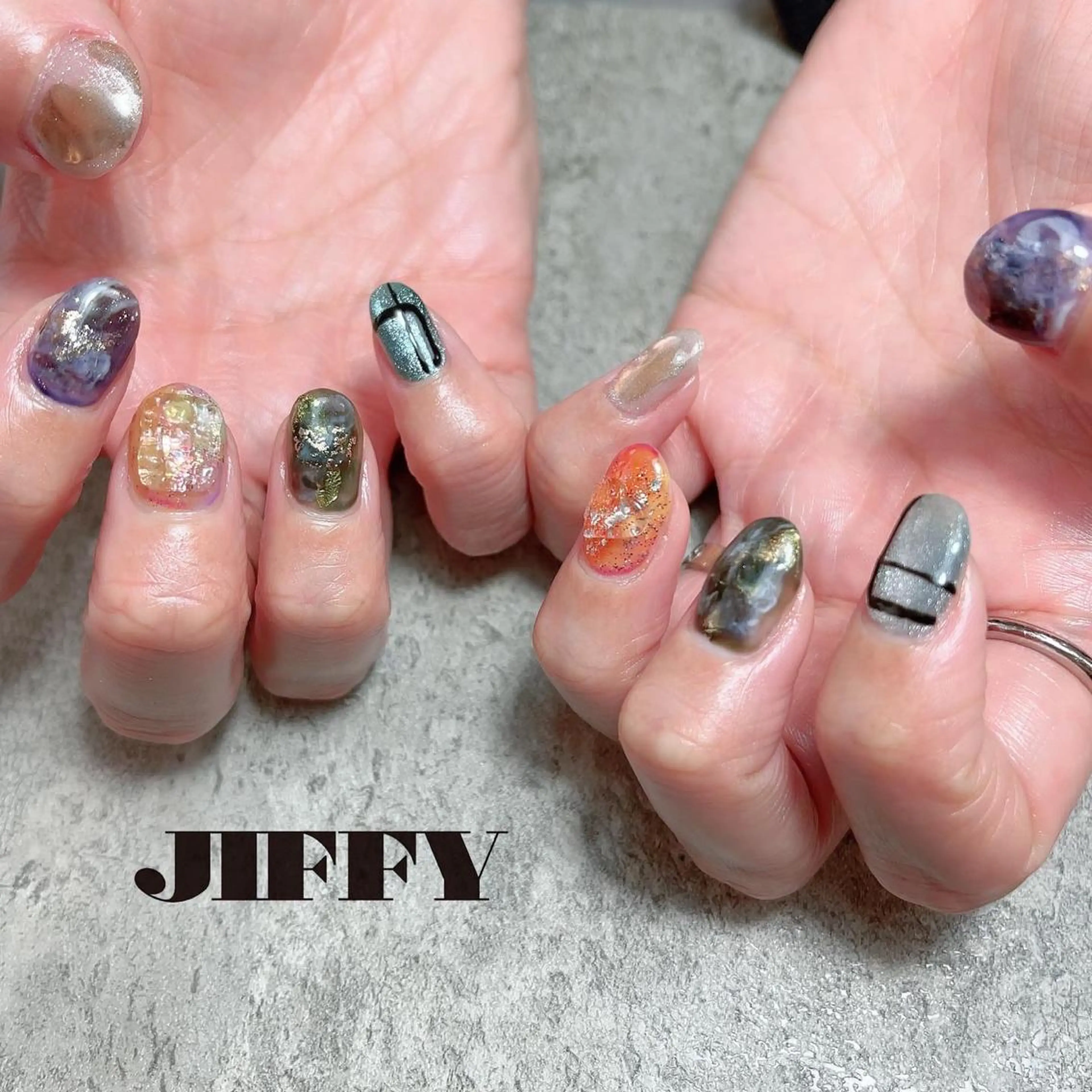 ネイル ニュアンスネイル JIFFY nailstudioのネイルデザイン