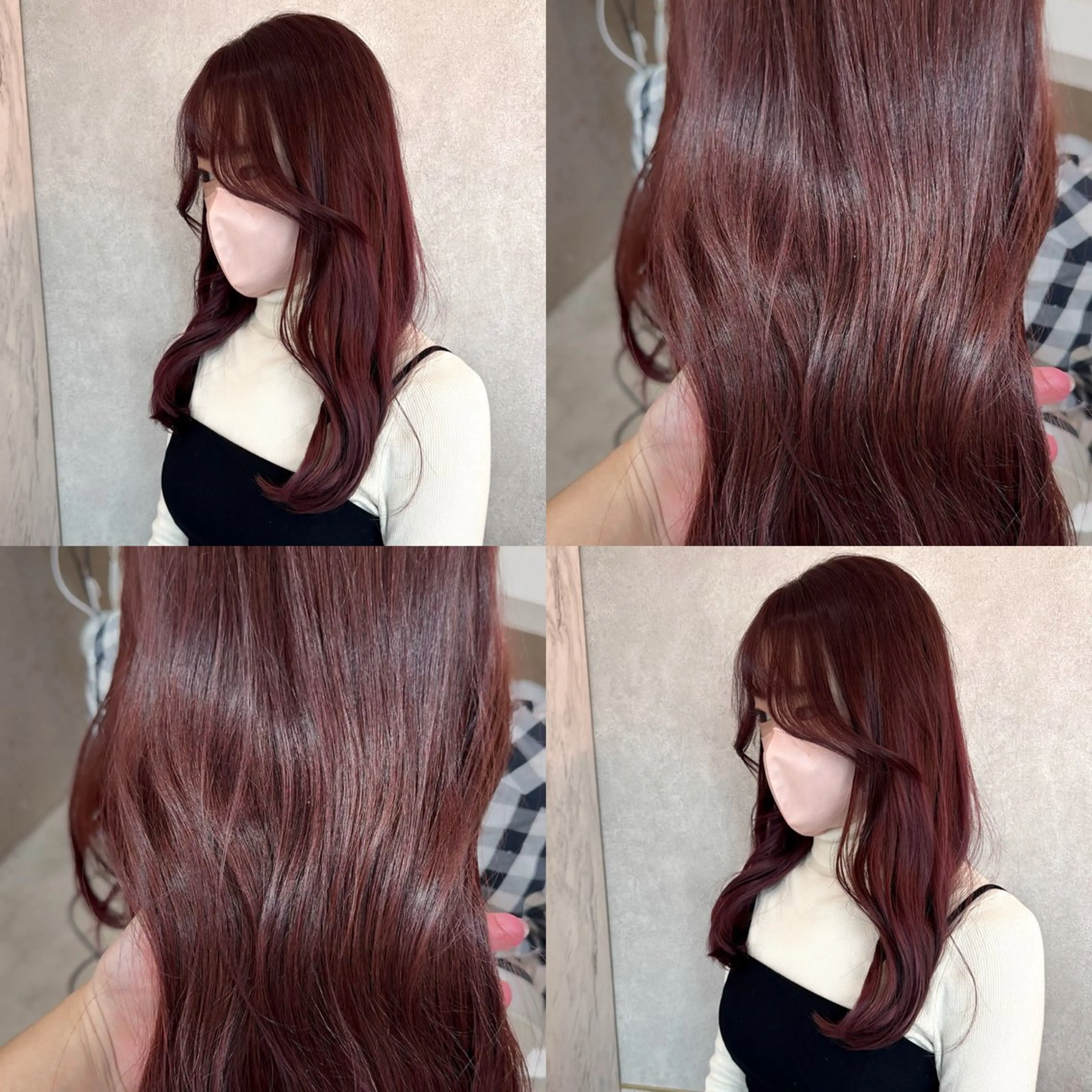 💠カラー+盛れる顔まわりカット(前髪カット込)+トリートメント(超音波アイロン付き)の写真