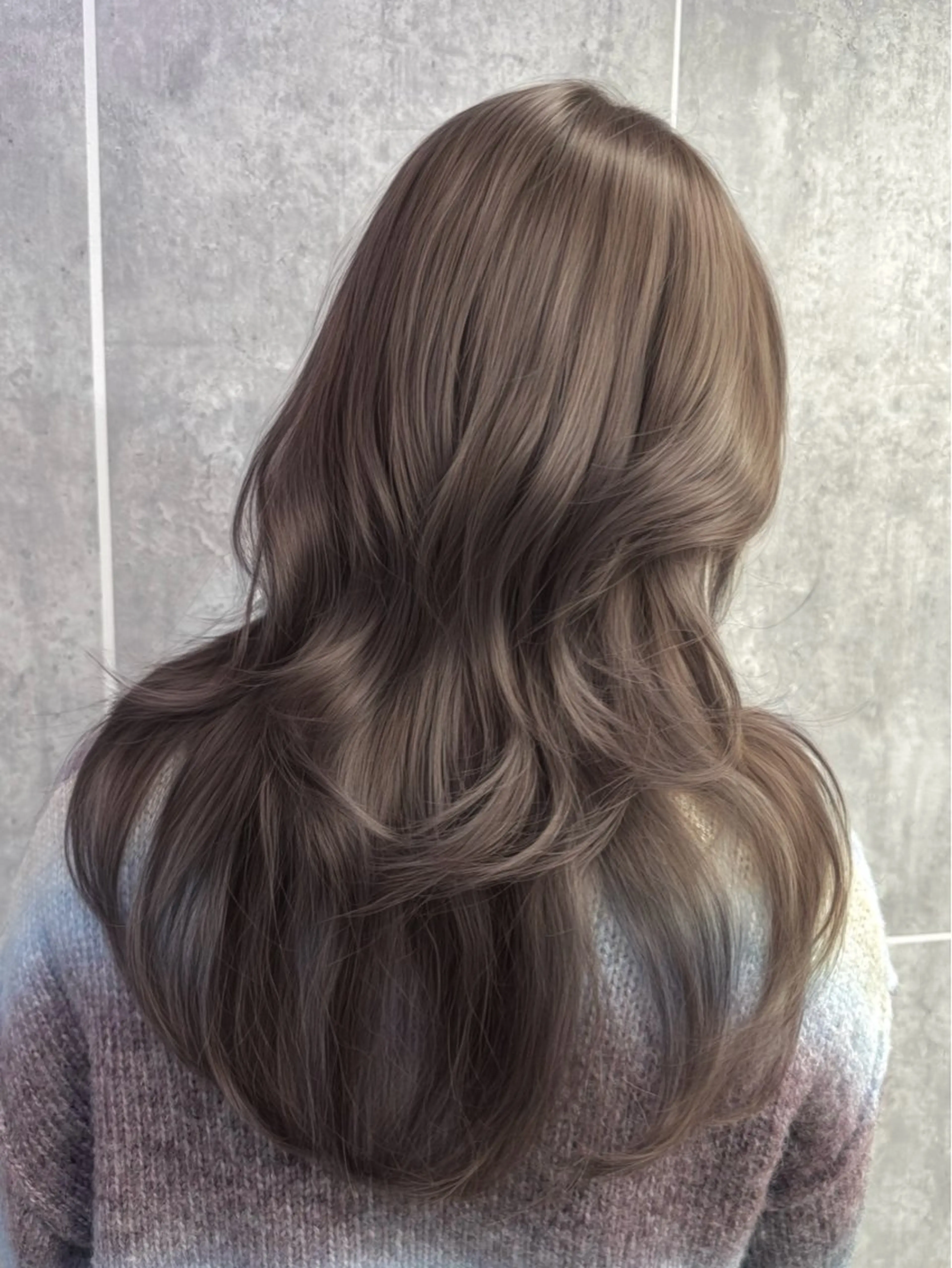 ミディアム カラー カット トリートメント 顔まわりの神様✨ 透明感カラー藤嶋秀幸のヘアスタイル