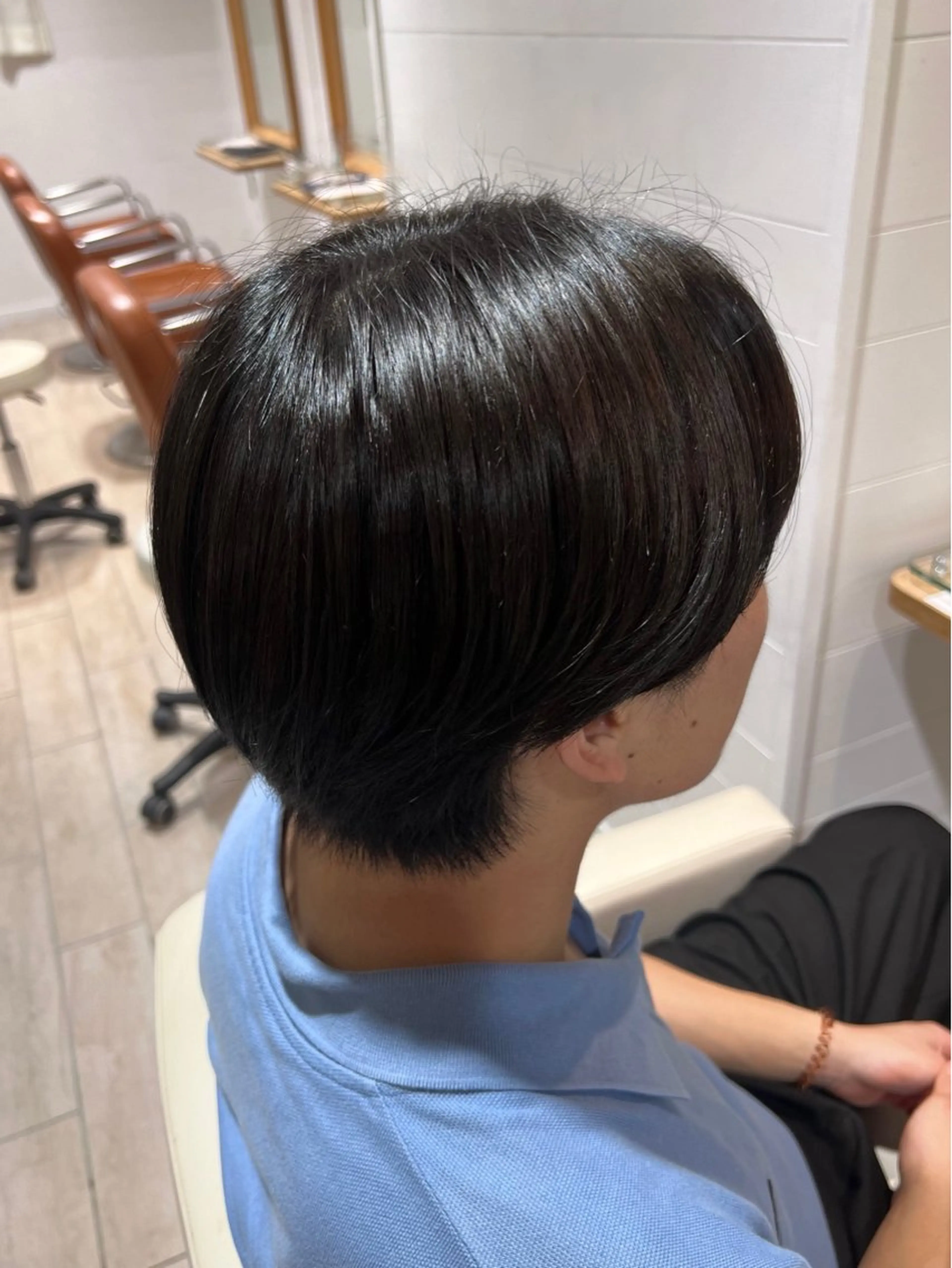 ショート カラー メンズ 黒髪 トリートメント モデル募集 セイノチヒロのヘアスタイル