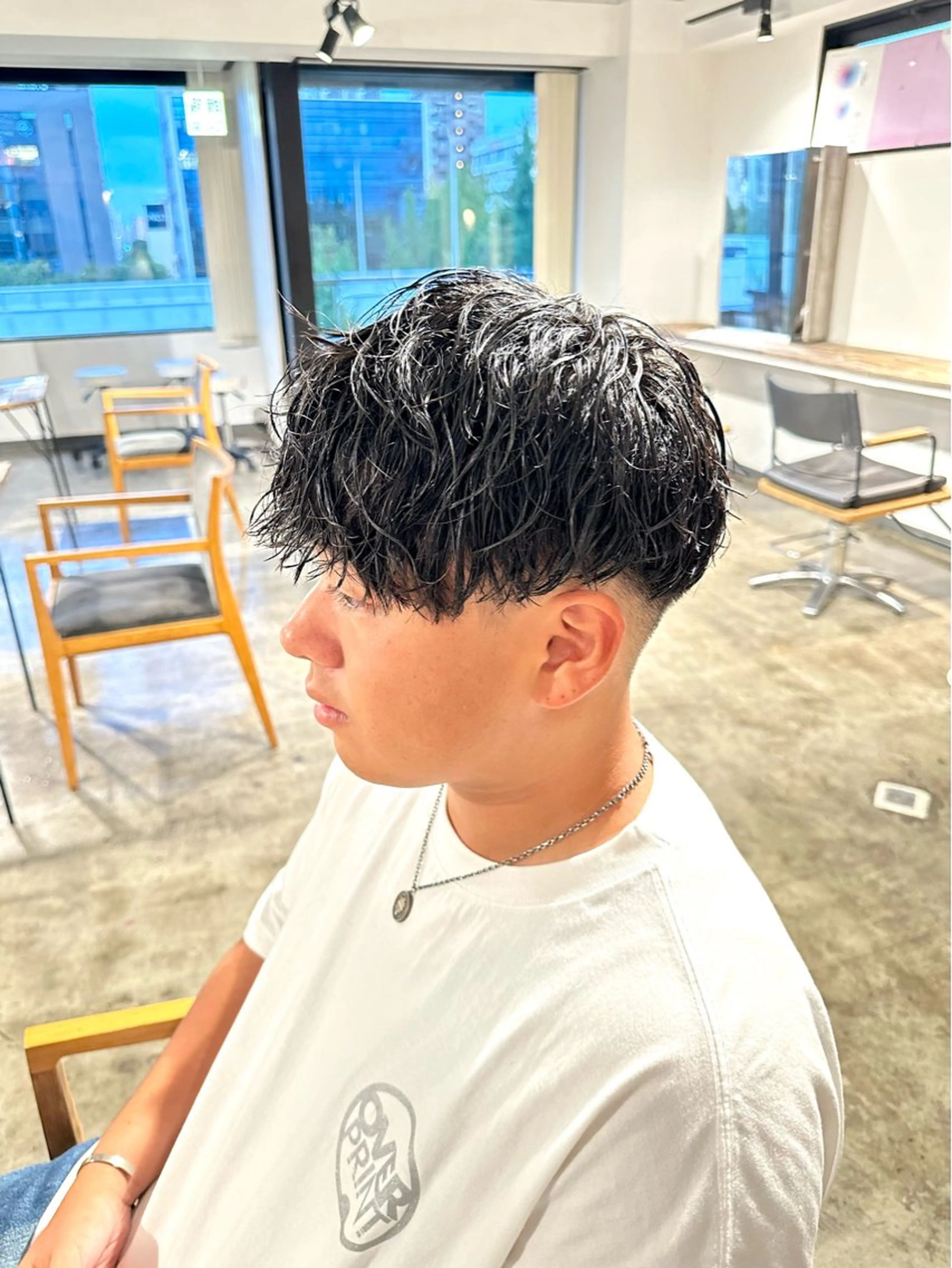 メンズ フェードカット マッシュ メンズパーマ メンズツイストパーマ 刈り上げ カット 骨格補正施術/メンズ 専門美容師/YUYAのヘアスタイル