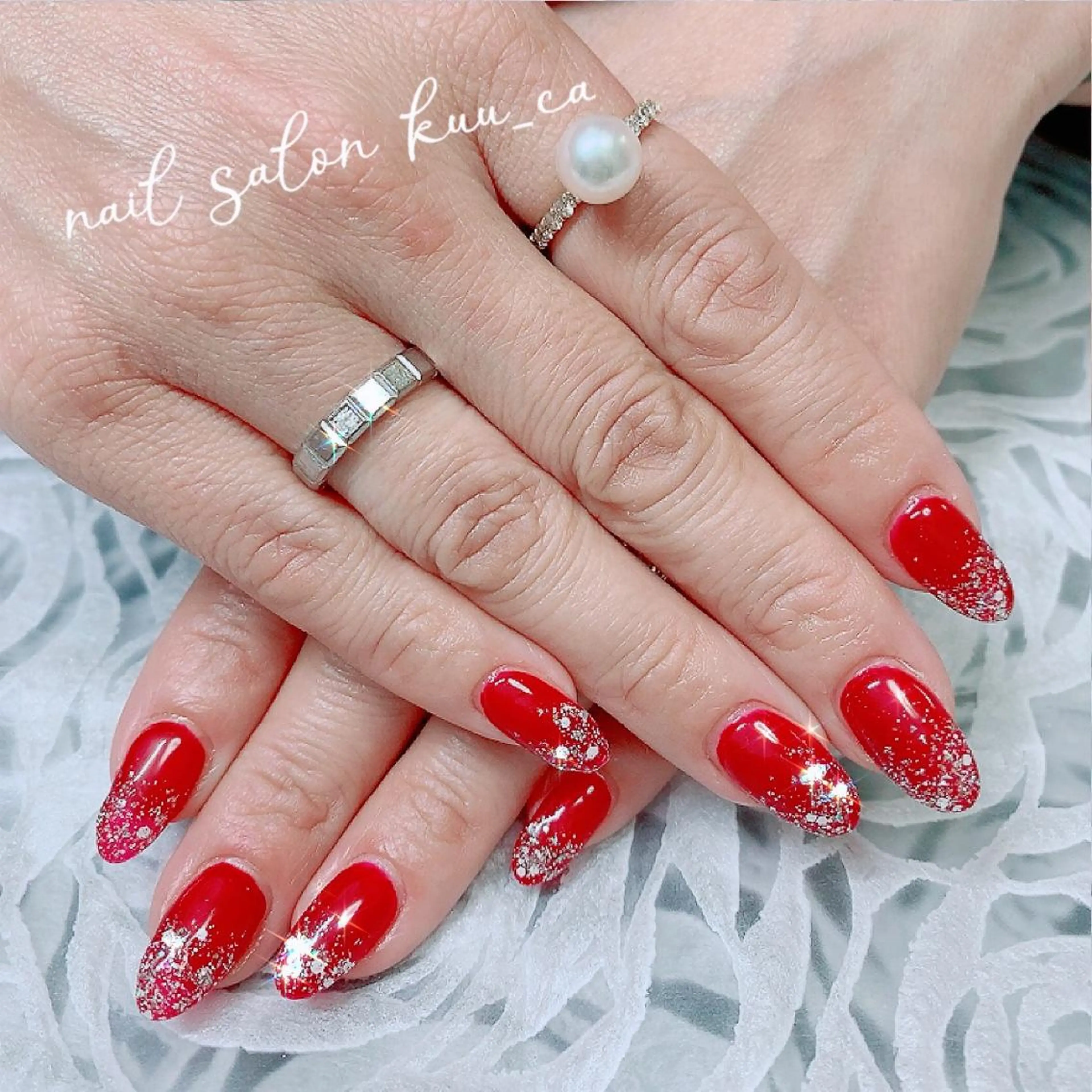 ネイル ラメ(グリッター) ラメグラデーション ワンカラーネイル nail salon kuu_caのネイルデザイン