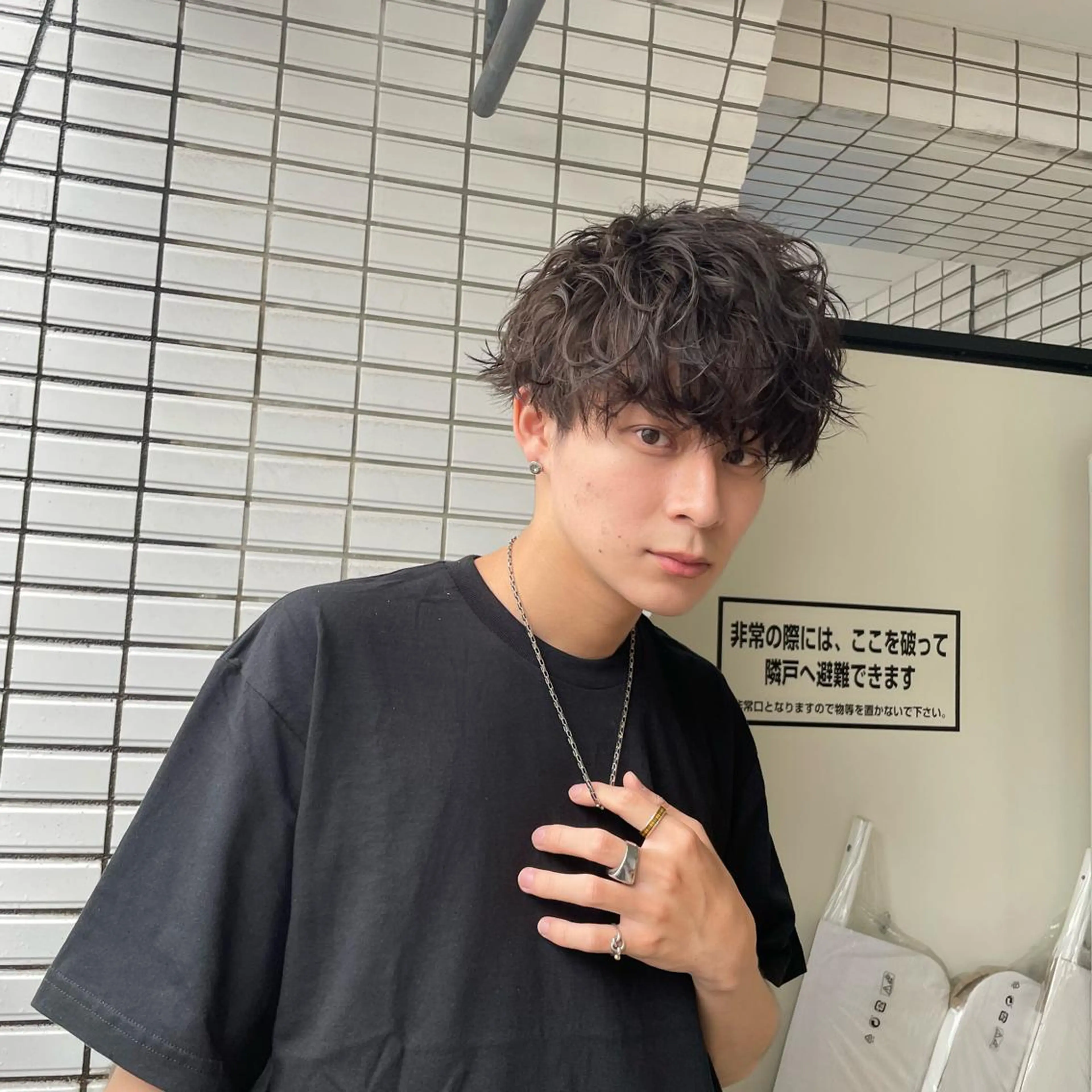 ショート パーマ メンズ カット パーマ トリートメント ヘアセット Men's Eir Kodamaのヘアスタイル