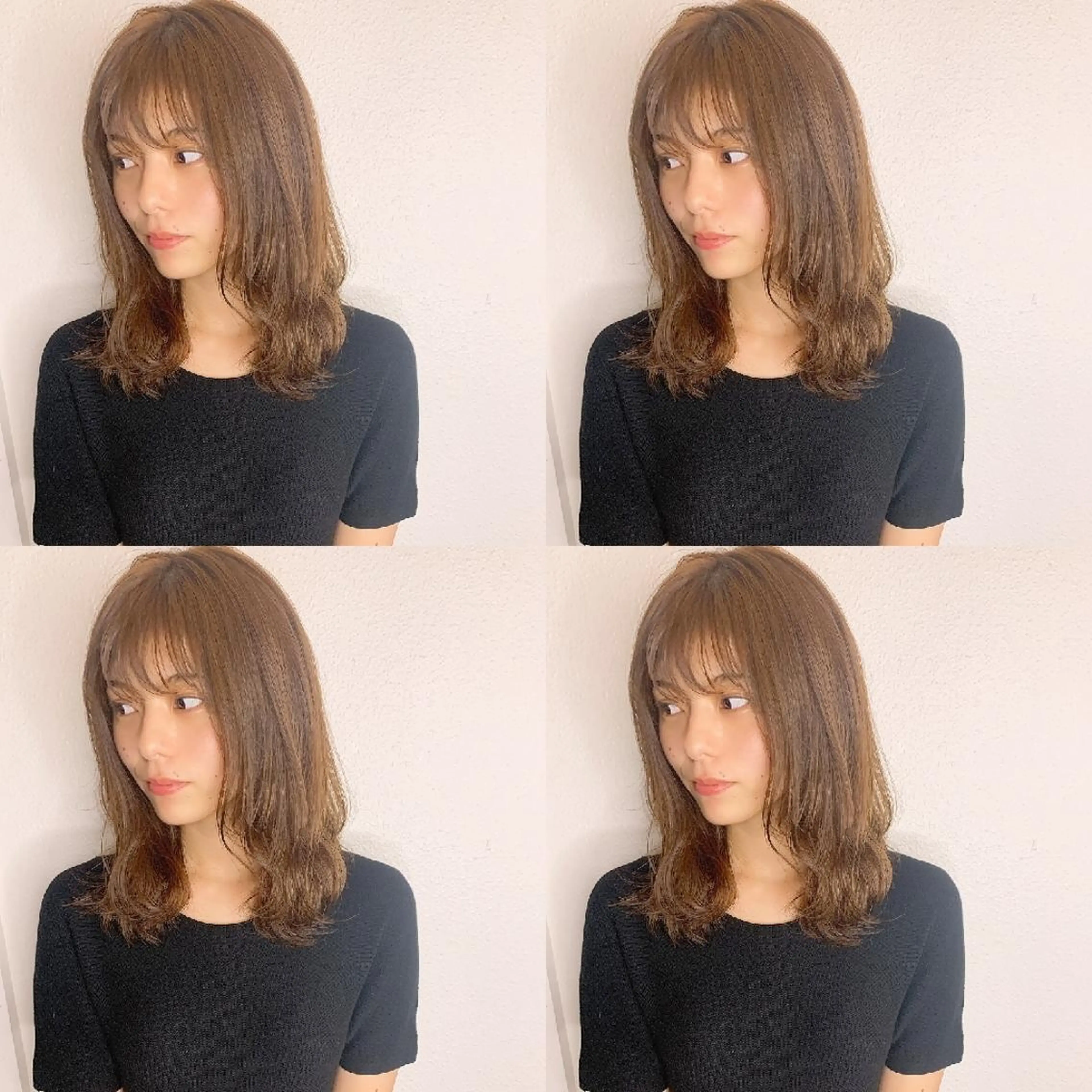 ミディアム ヘアアレンジ カラー ブリーチ カット ヘアカラー 竹内啓太 ボブのヘアスタイル