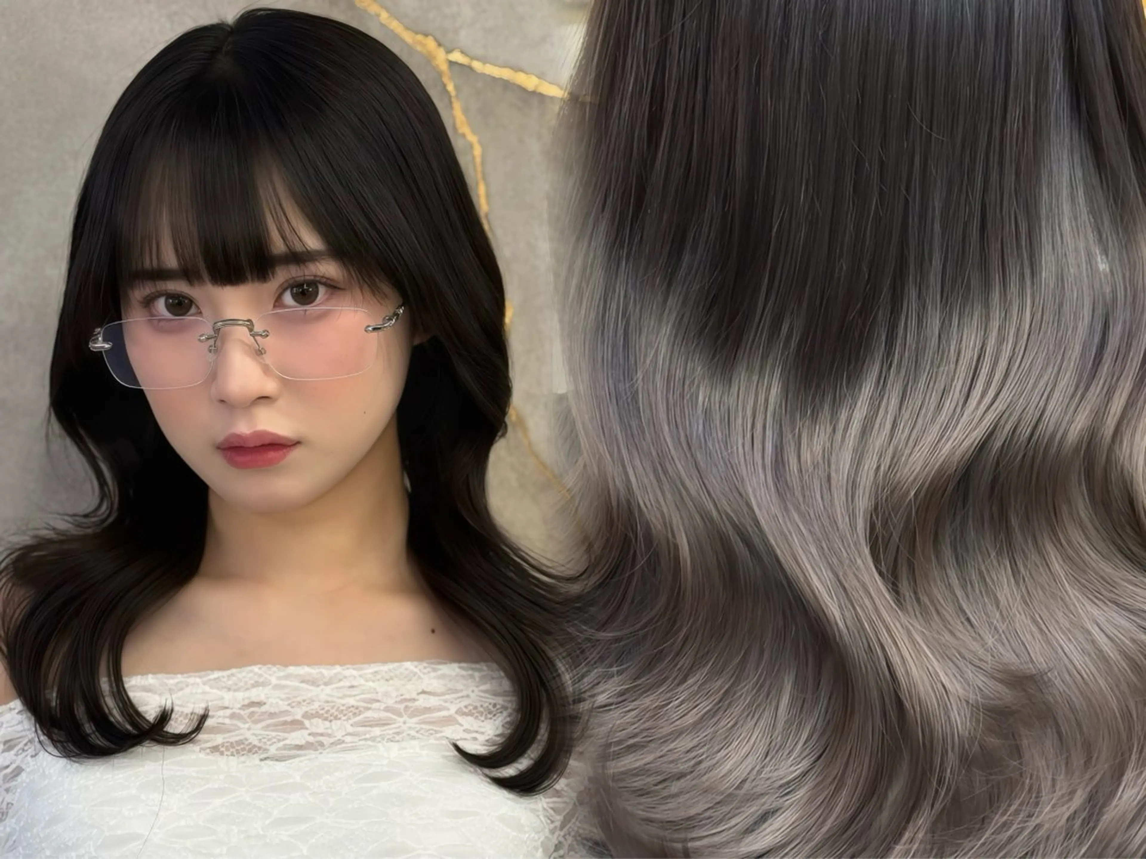 『次回予約様限定🧚‍♂️💫』500円OFF❣️透明感カラー＋全体カット＋高保湿トリートメント！の写真