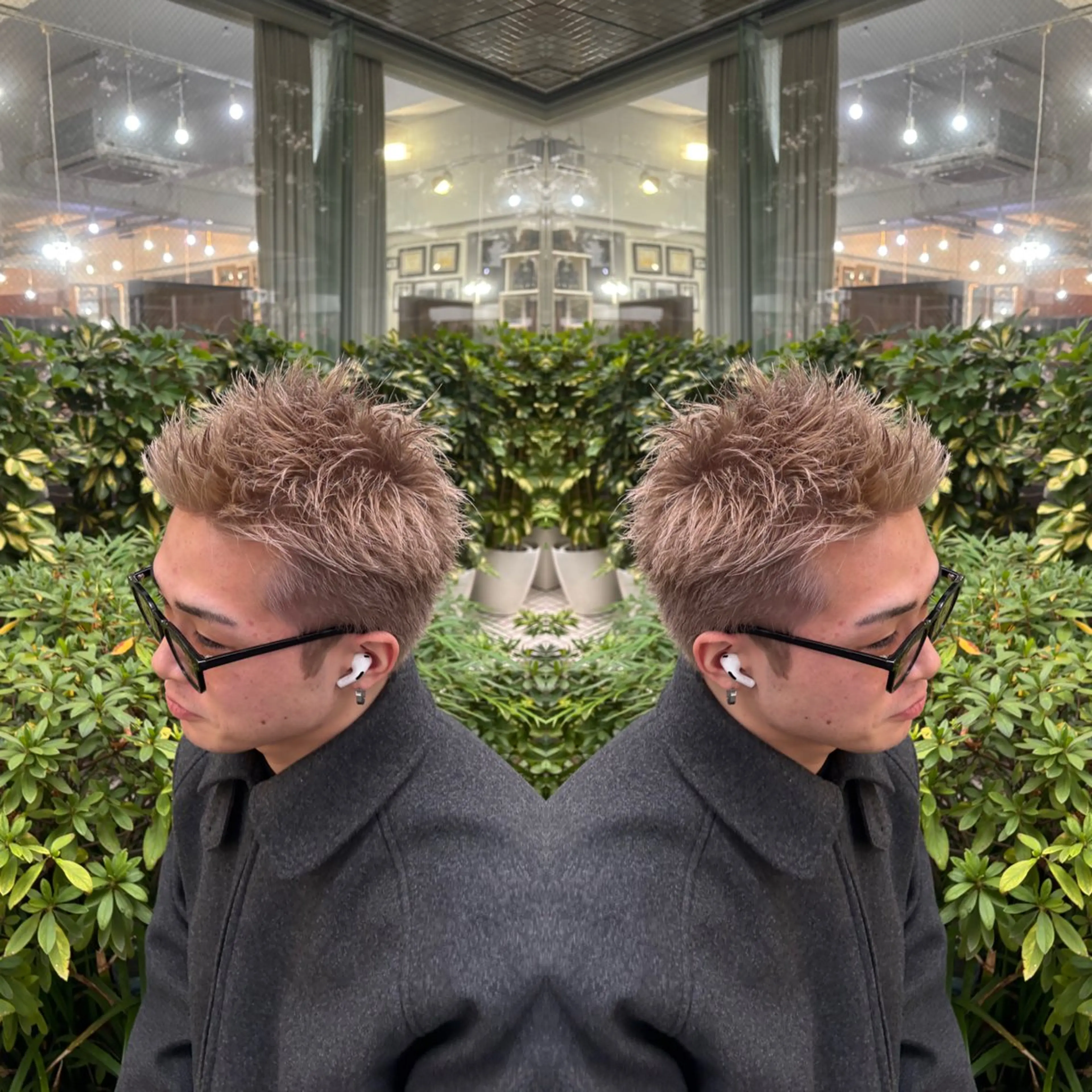 ショート カラー メンズ 💎ハイトーン/艶 カラー モエカ💎のヘアスタイル