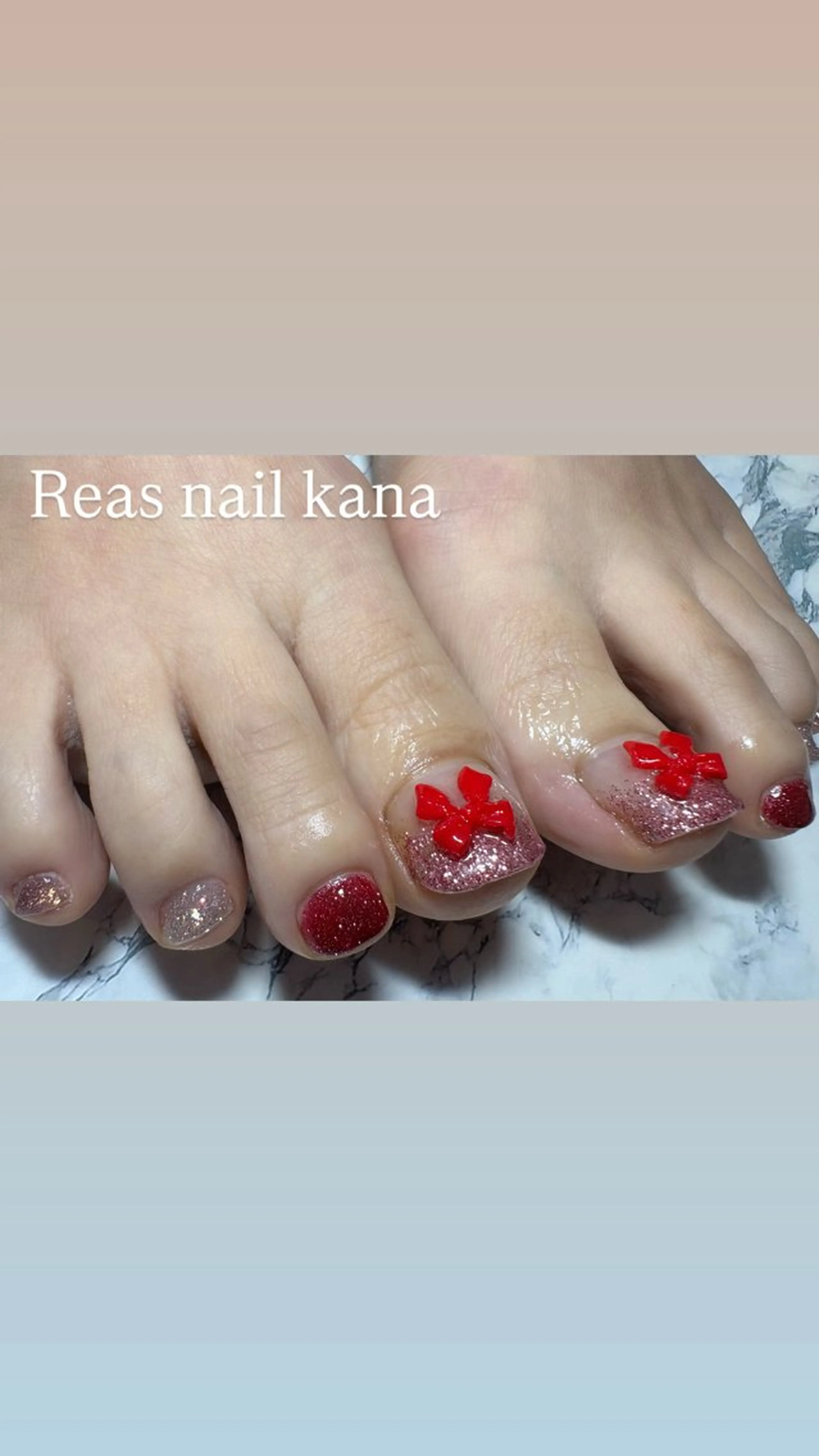 ネイル フットネイル Reas  nail&eyelash所属・Reas nail kanaのネイルデザイン