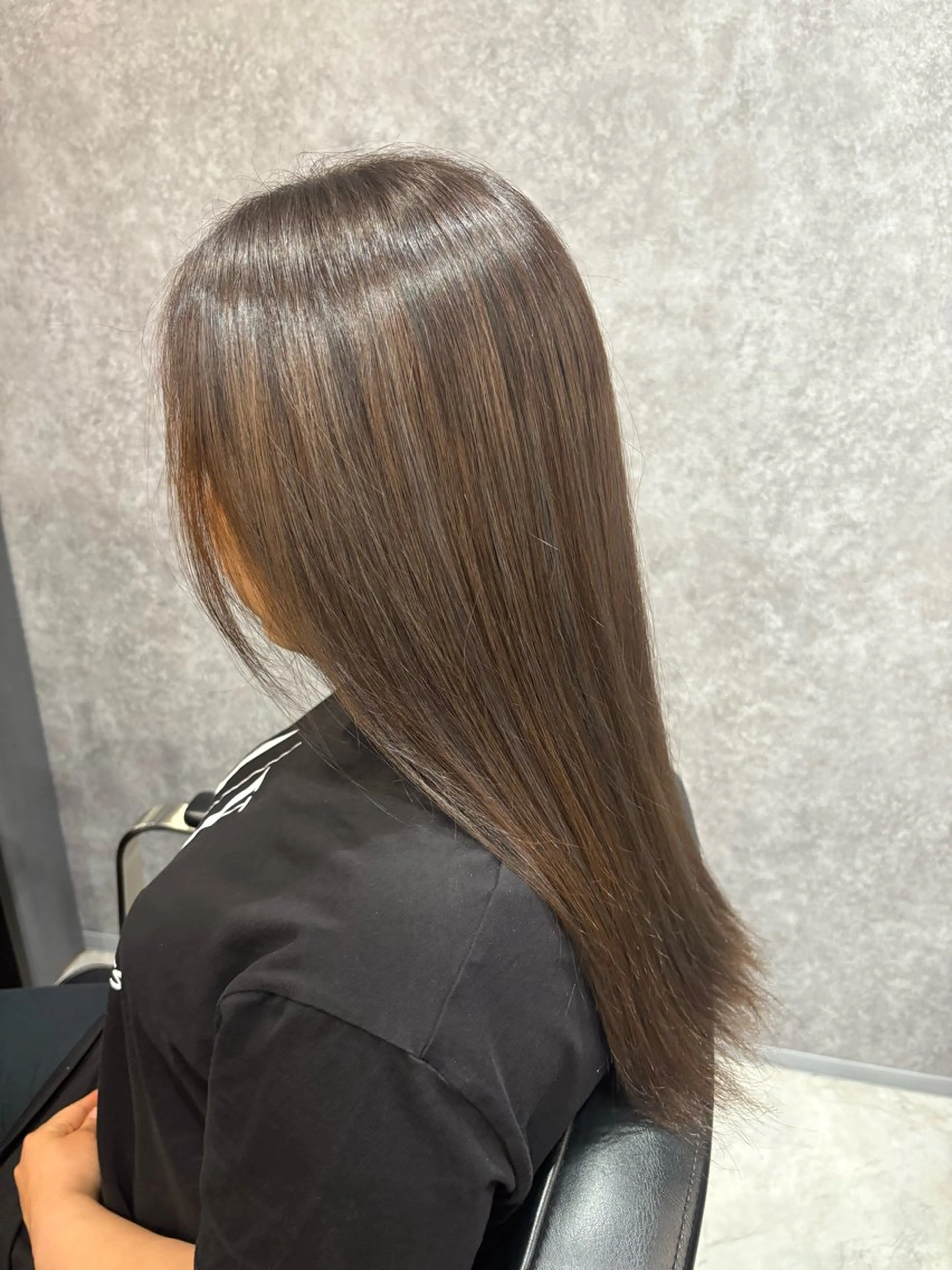 セミロング ハイライト ヘアカラー ink mocaのヘアスタイル