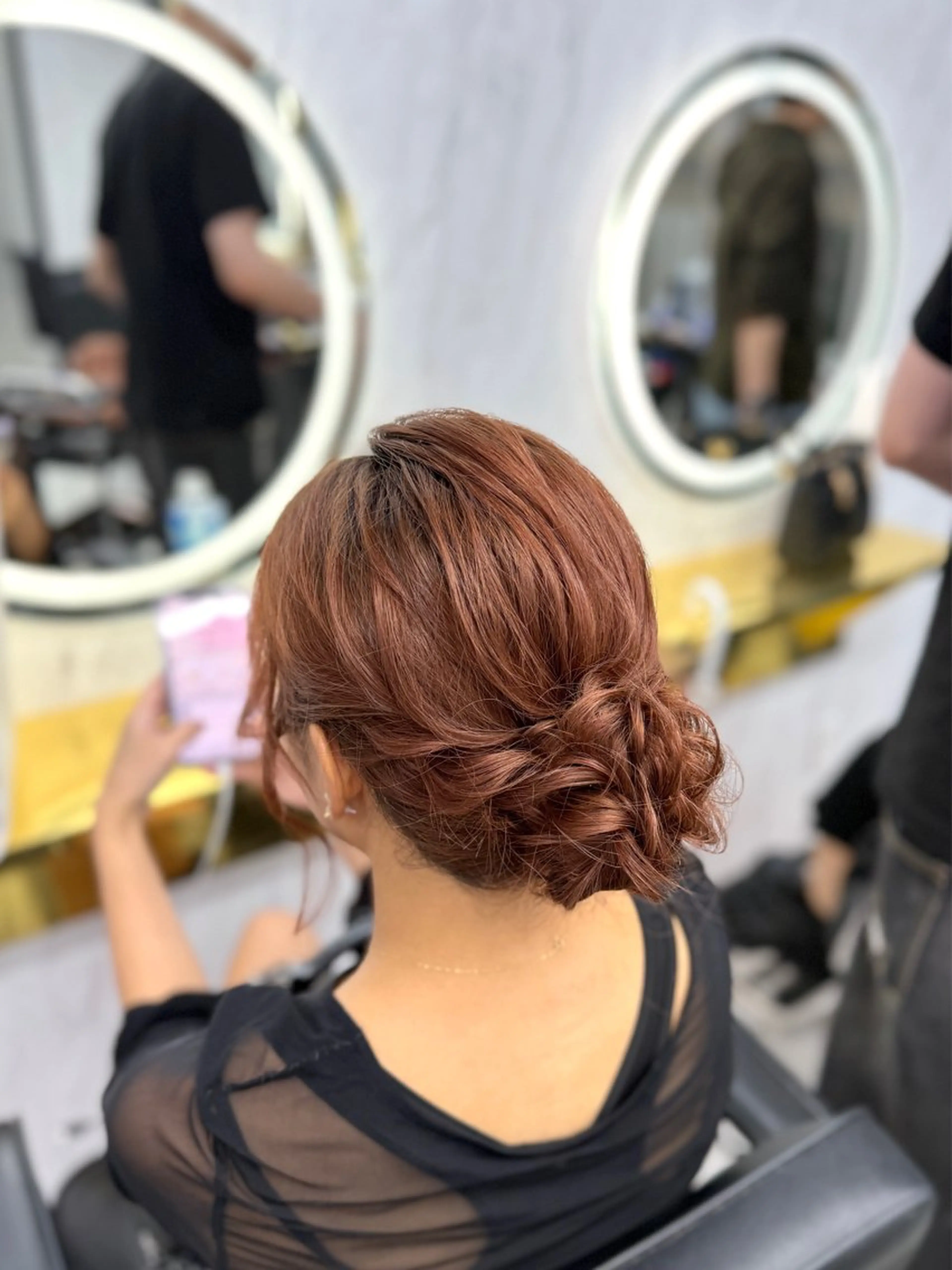 セミロング ヘアアレンジ エクステ🩵ブリーチ 韓国ヘア🩵KAEのヘアスタイル