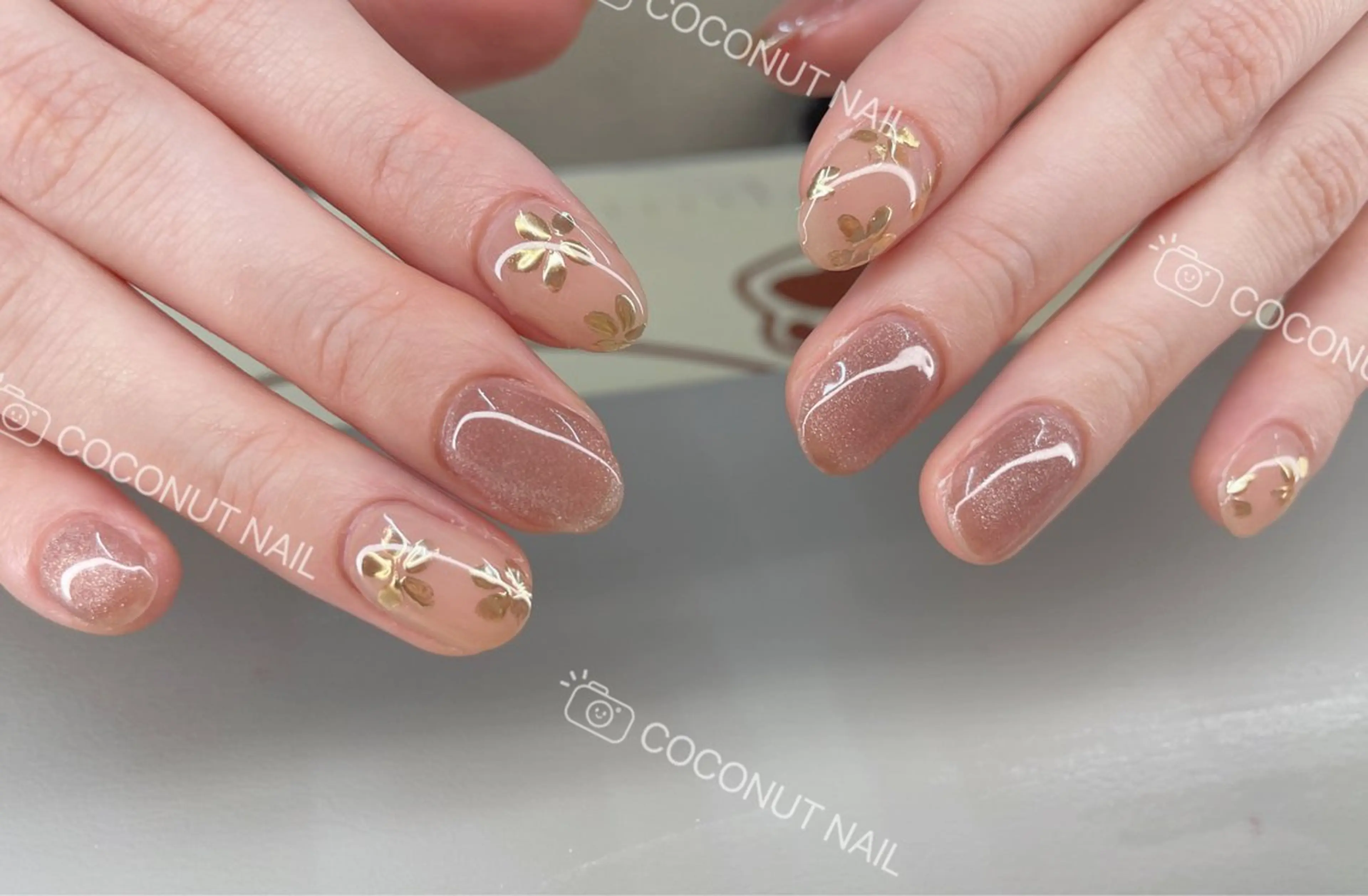 ネイル ハンドネイル 神田 ココナッツのネイルデザイン