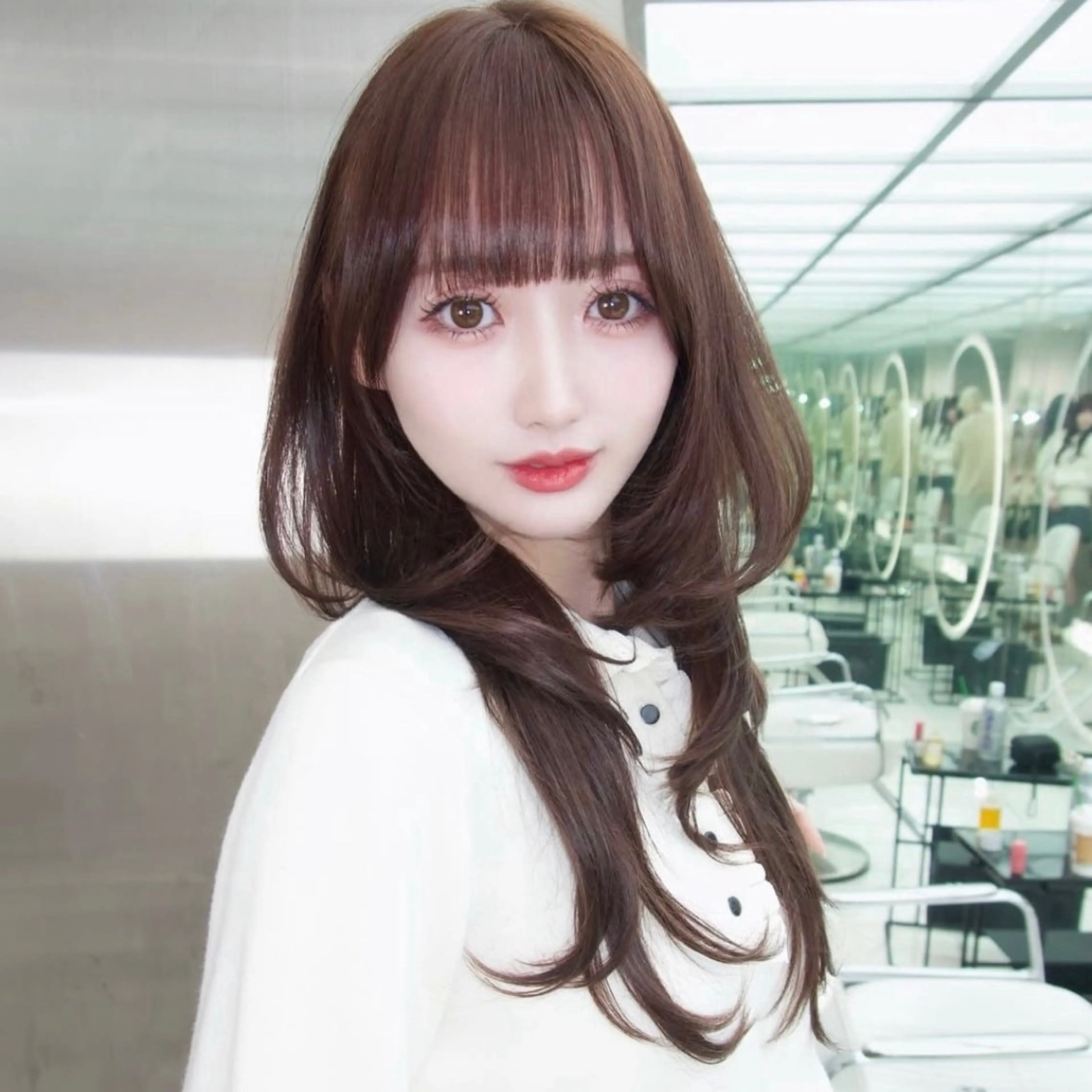 ロング カラー くびれヘア 顔周りカット ハイレイヤー 韓国風ヘア レイヤーカット カット ヘアカラー トリートメント Nao/ 大宮/レイヤーカットのヘアスタイル
