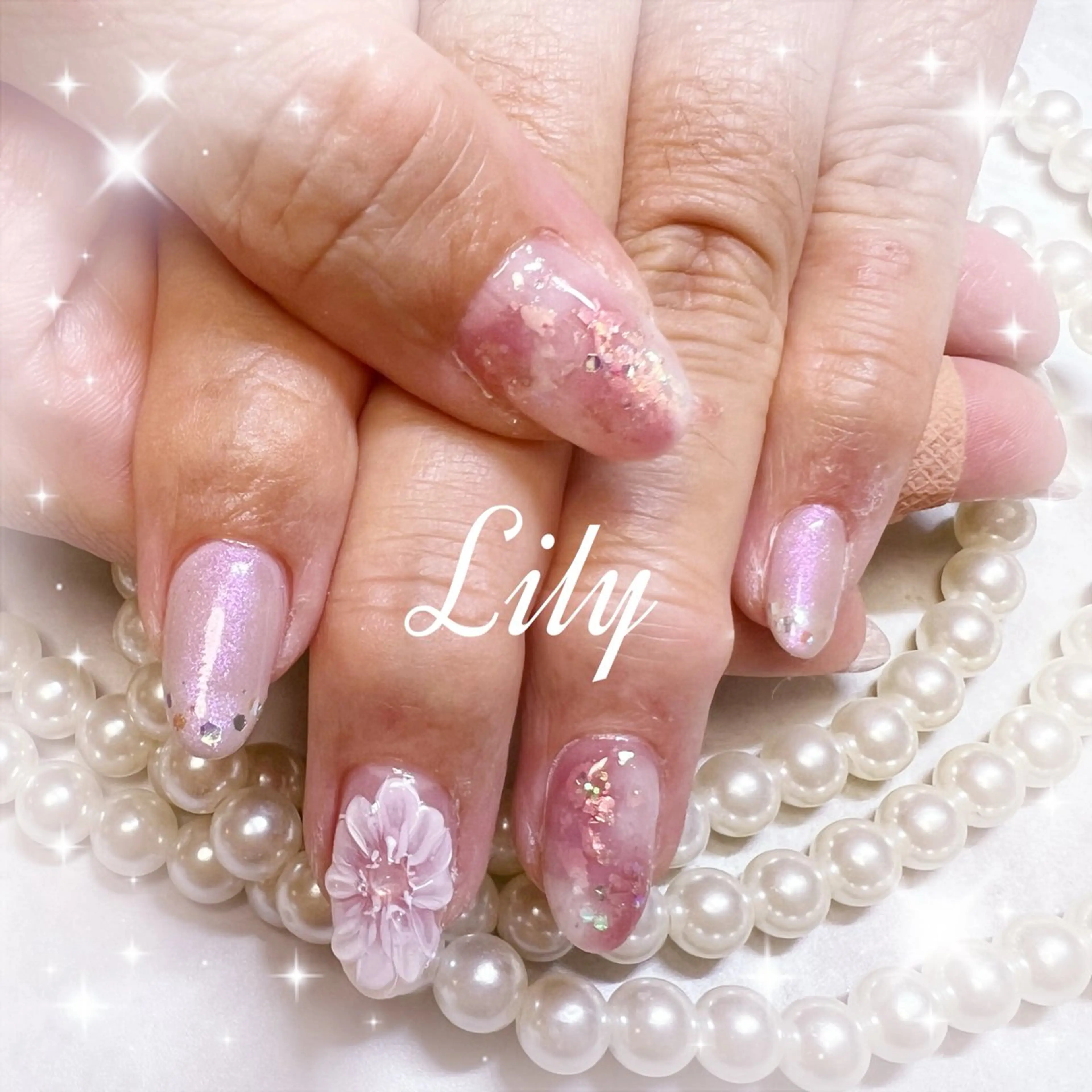 ネイル ハンドネイル Lily*nail 🌻Mii🌻のネイルデザイン