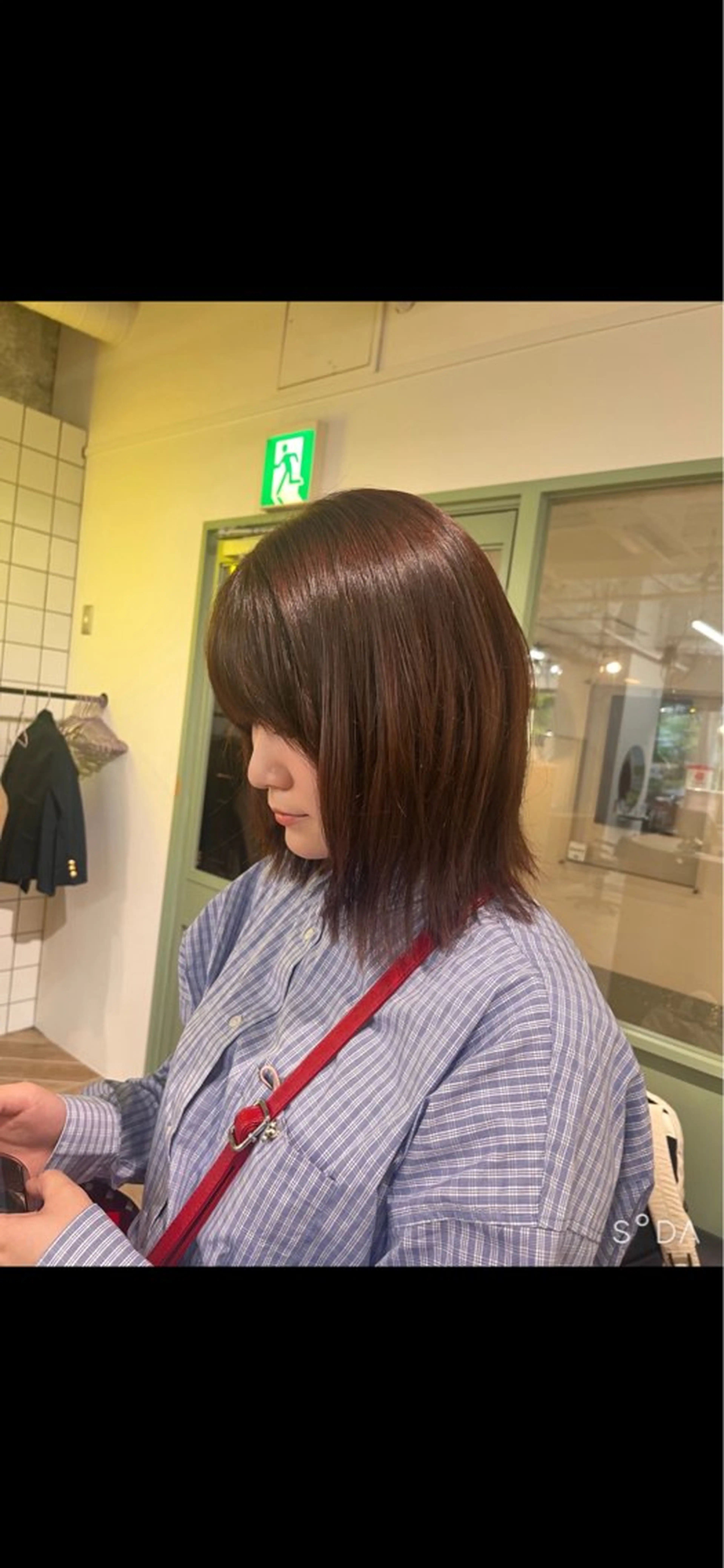 ミディアム ピンクブラウン くびれヘア 韓国風ヘア レイヤーカット カット ヘアカラー 縮毛/パーマ/カラー LUVISM佐藤里咲のヘアスタイル