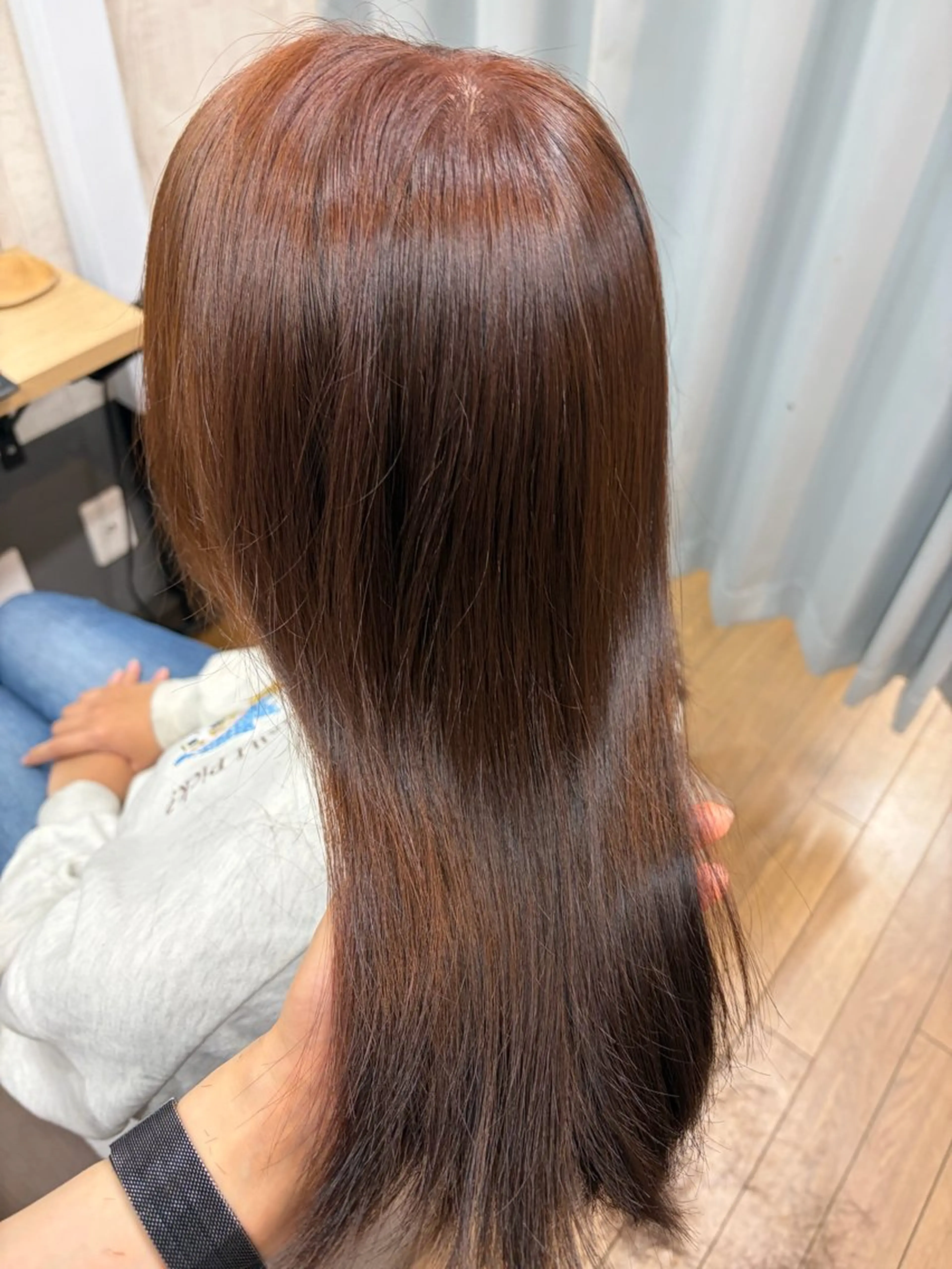 セミロング カラー ベージュカラー ブリーチ 透明感カラー ダブルカラー ピンクカラー カット ヘアカラー TELA HAIR 幕張本郷店　千尋のヘアスタイル