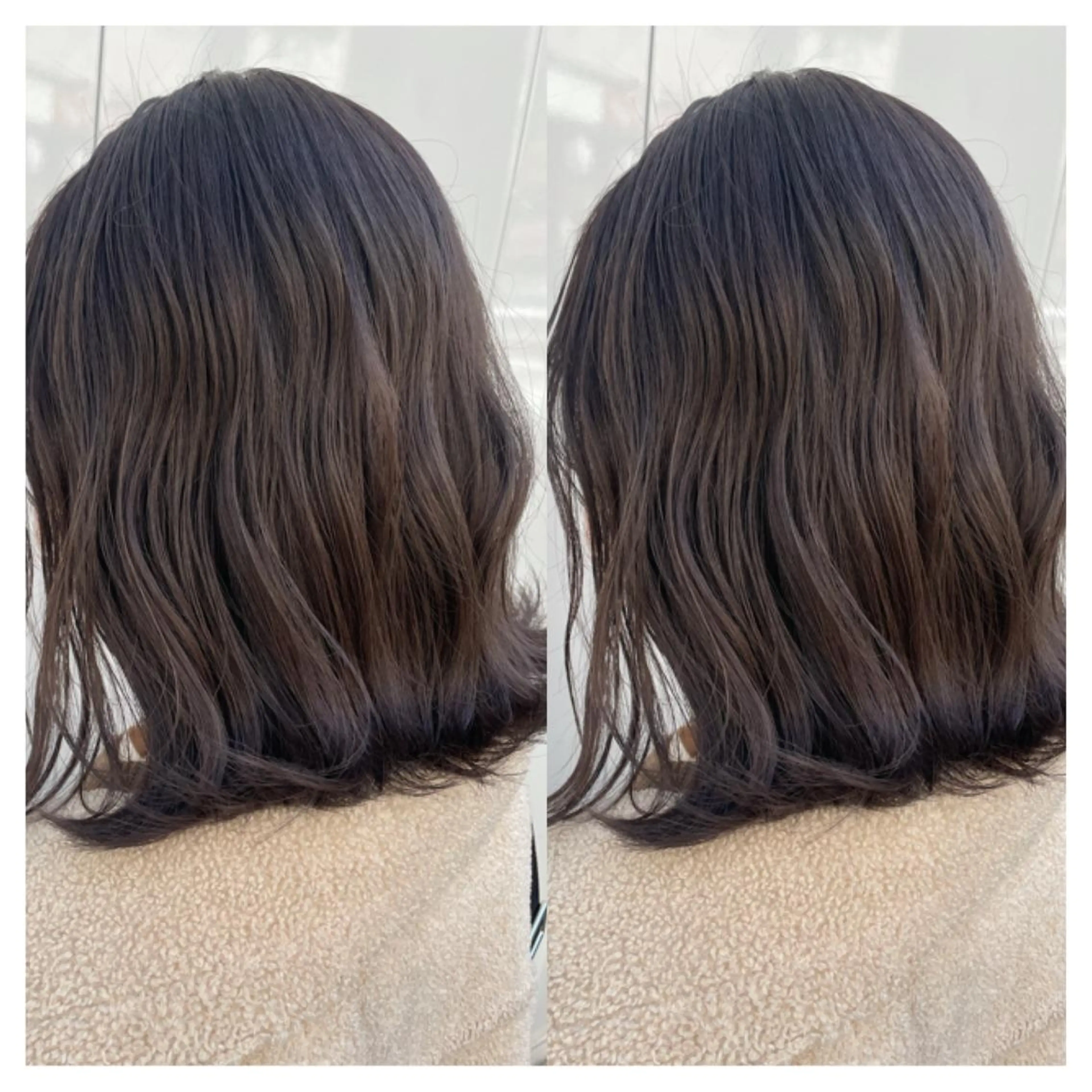 ミディアム カラー カット ヘアカラー トリートメント 村山 茉衣のヘアスタイル