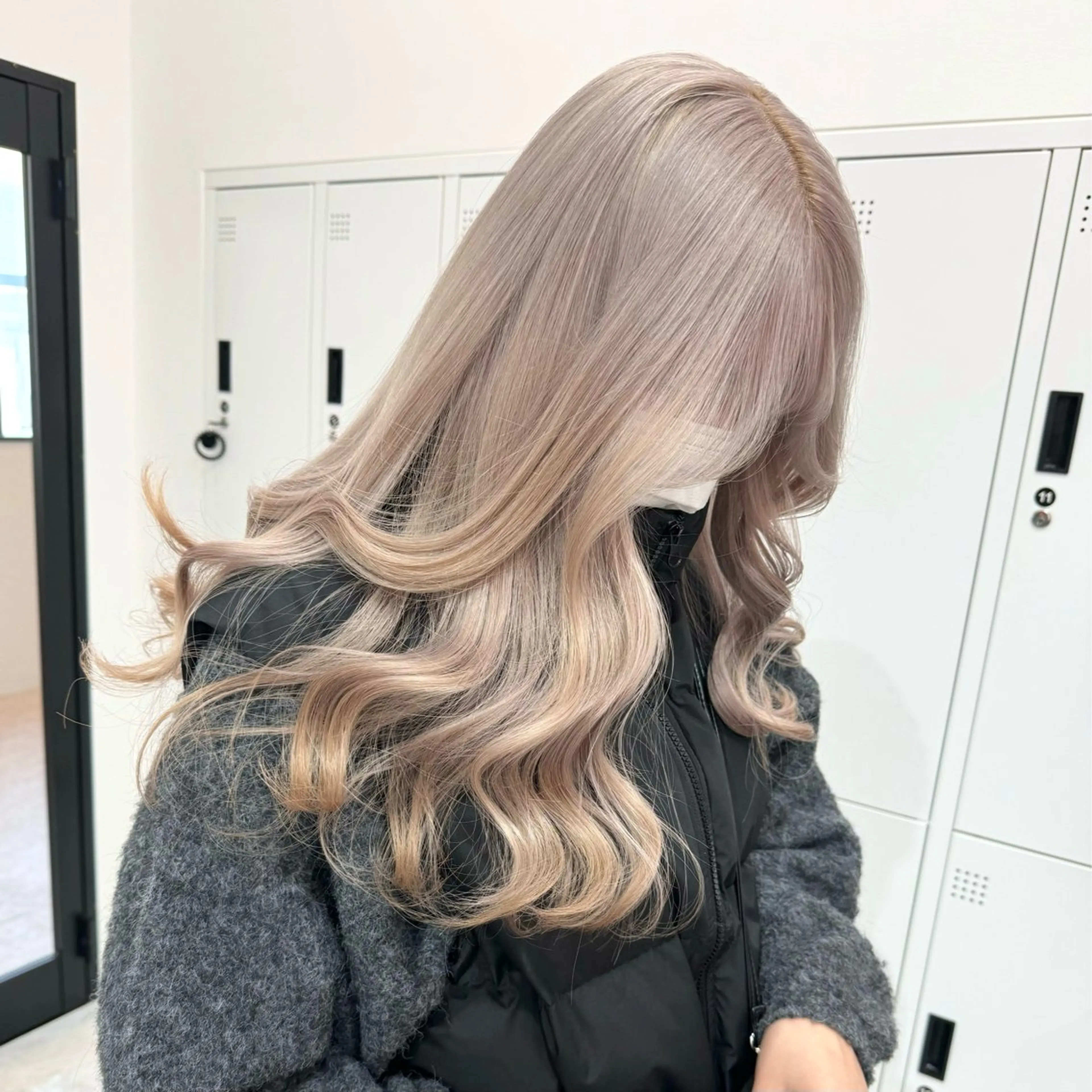 ロング カラー パーマ ヘアアレンジ メンズ キッズ ヘアカラー トリートメント 💖オタク美容師 ꒰ঌ♡モモ♡໒꒱のヘアスタイル