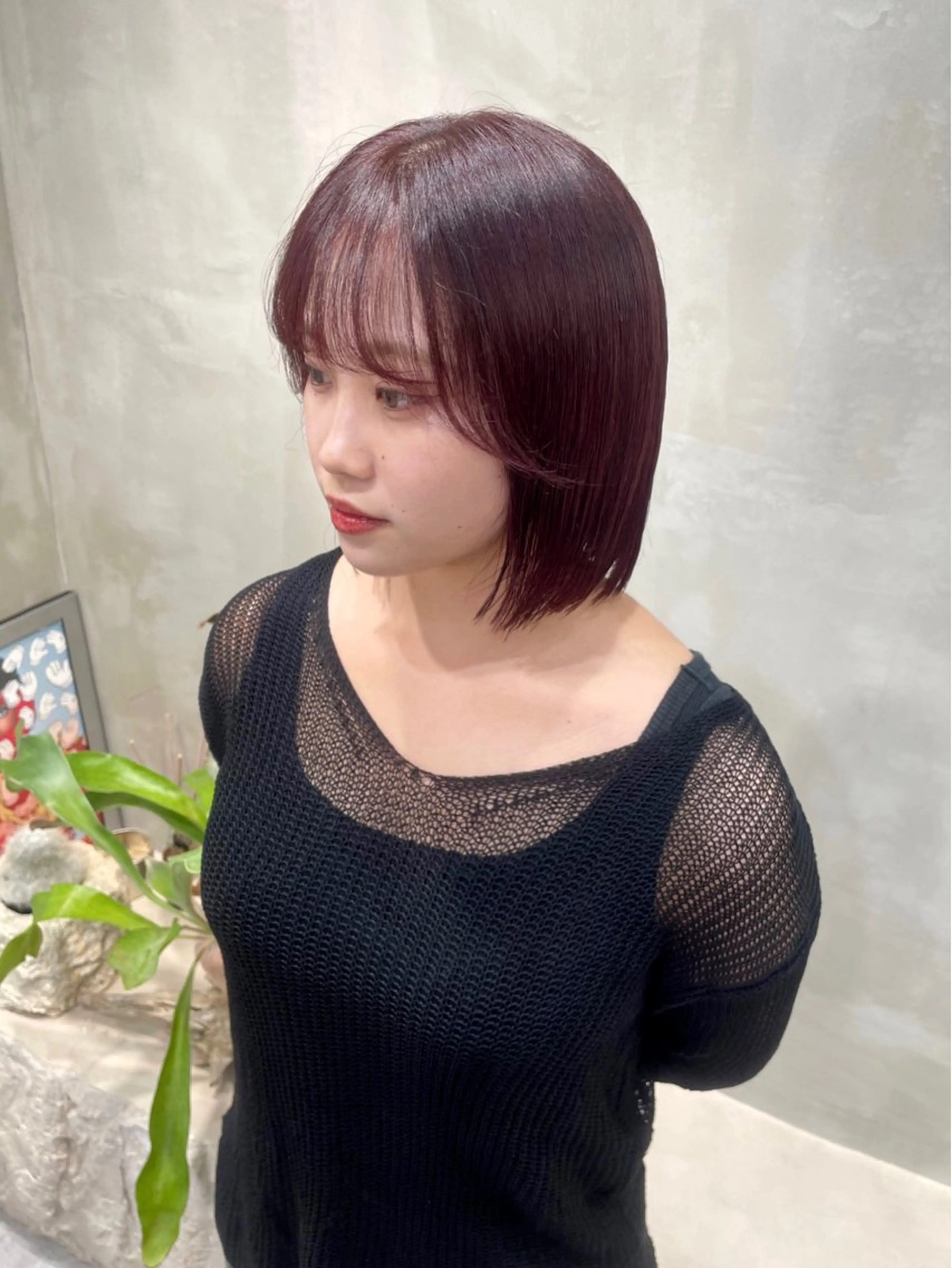 ショート カラー ヘアカラー トリートメント カノン/透明感カラー /酸性ストレートのヘアスタイル