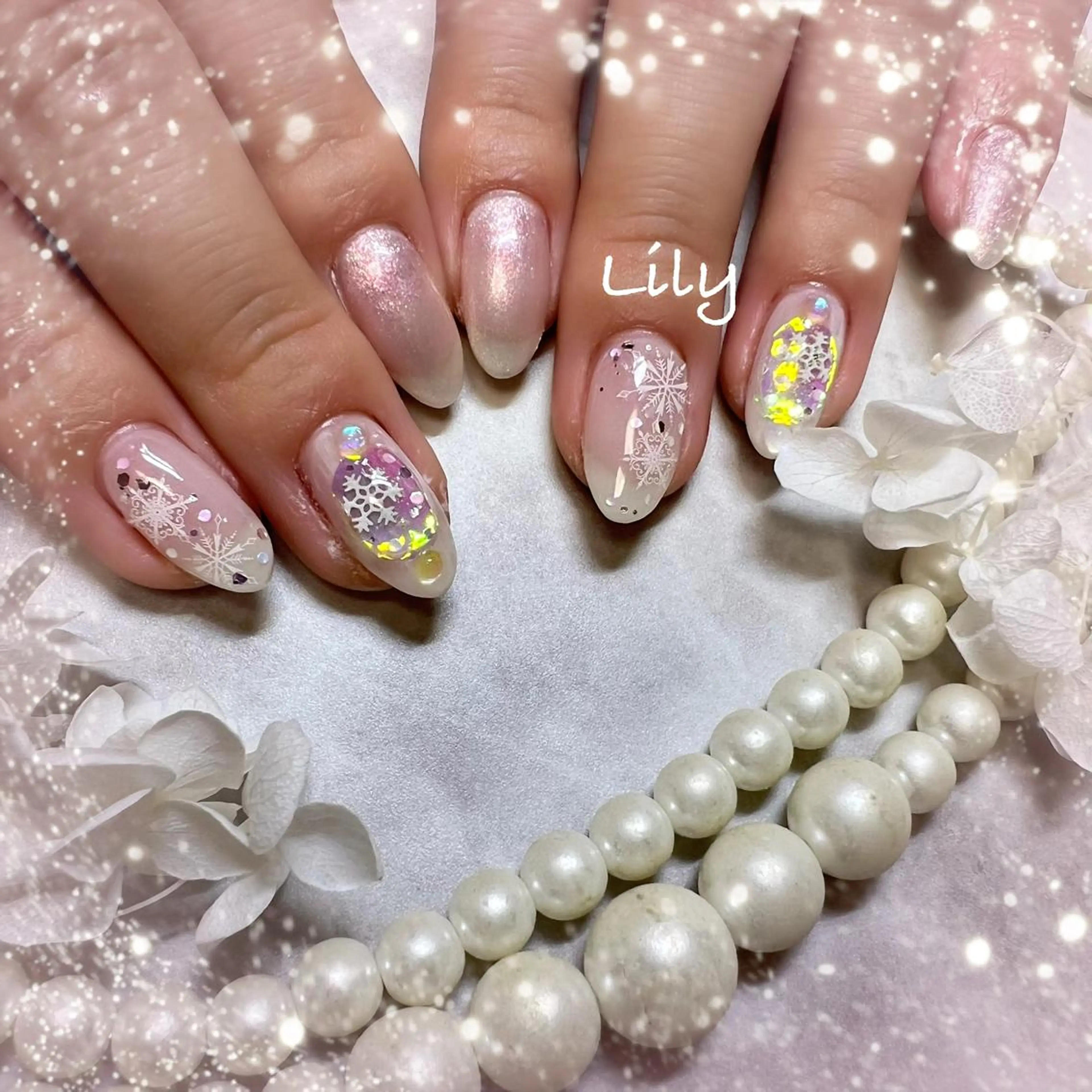 ネイル ハンドネイル Lily*nail 🌻Mii🌻のネイルデザイン