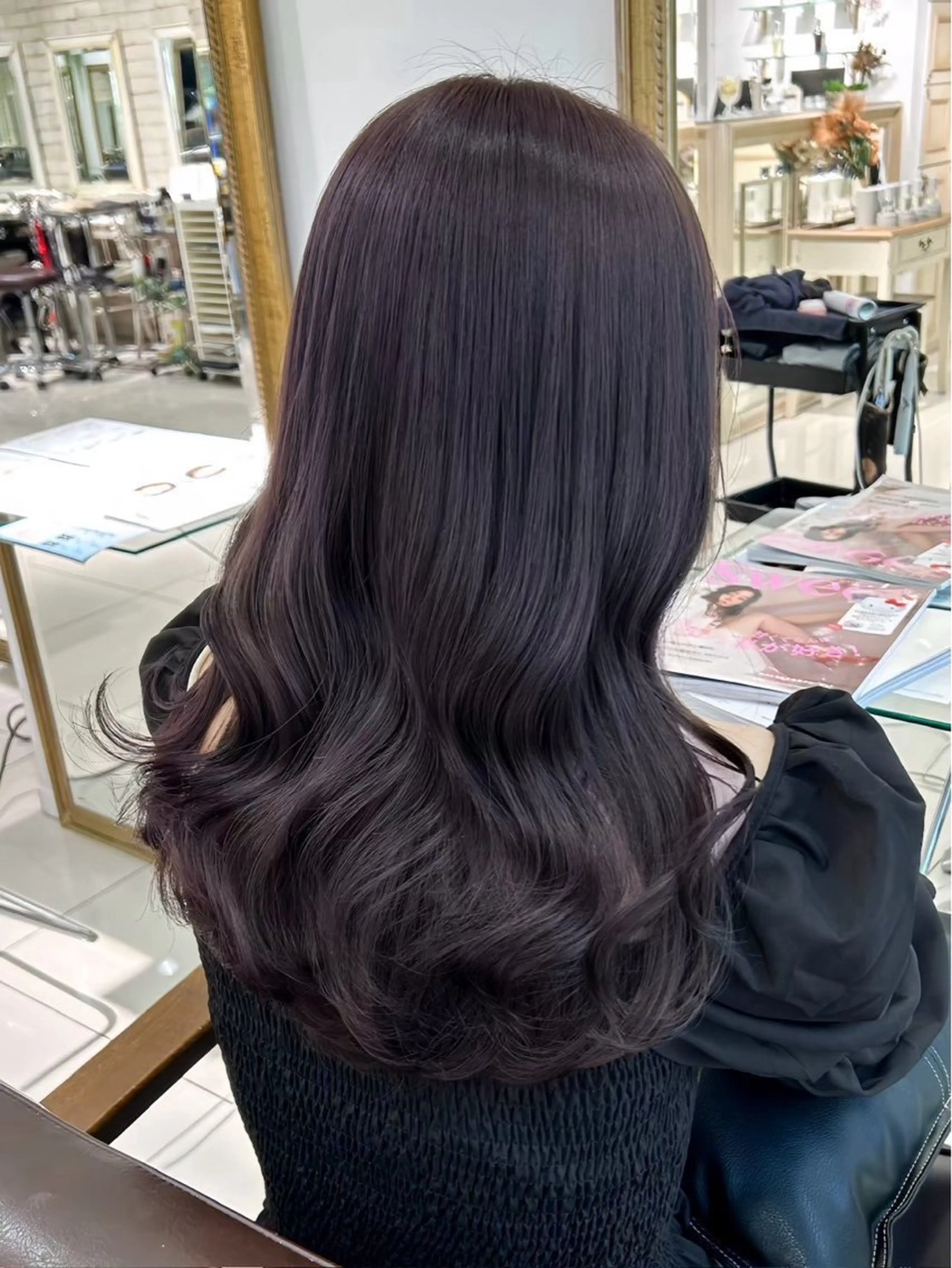 ロング カラー 透明感カラー 顔まわりレイヤー 顔周りカット ハッシュカット 髪質改善 カット ヘアカラー トリートメント 艶髪/モテヘア🎀 MIHOのヘアスタイル