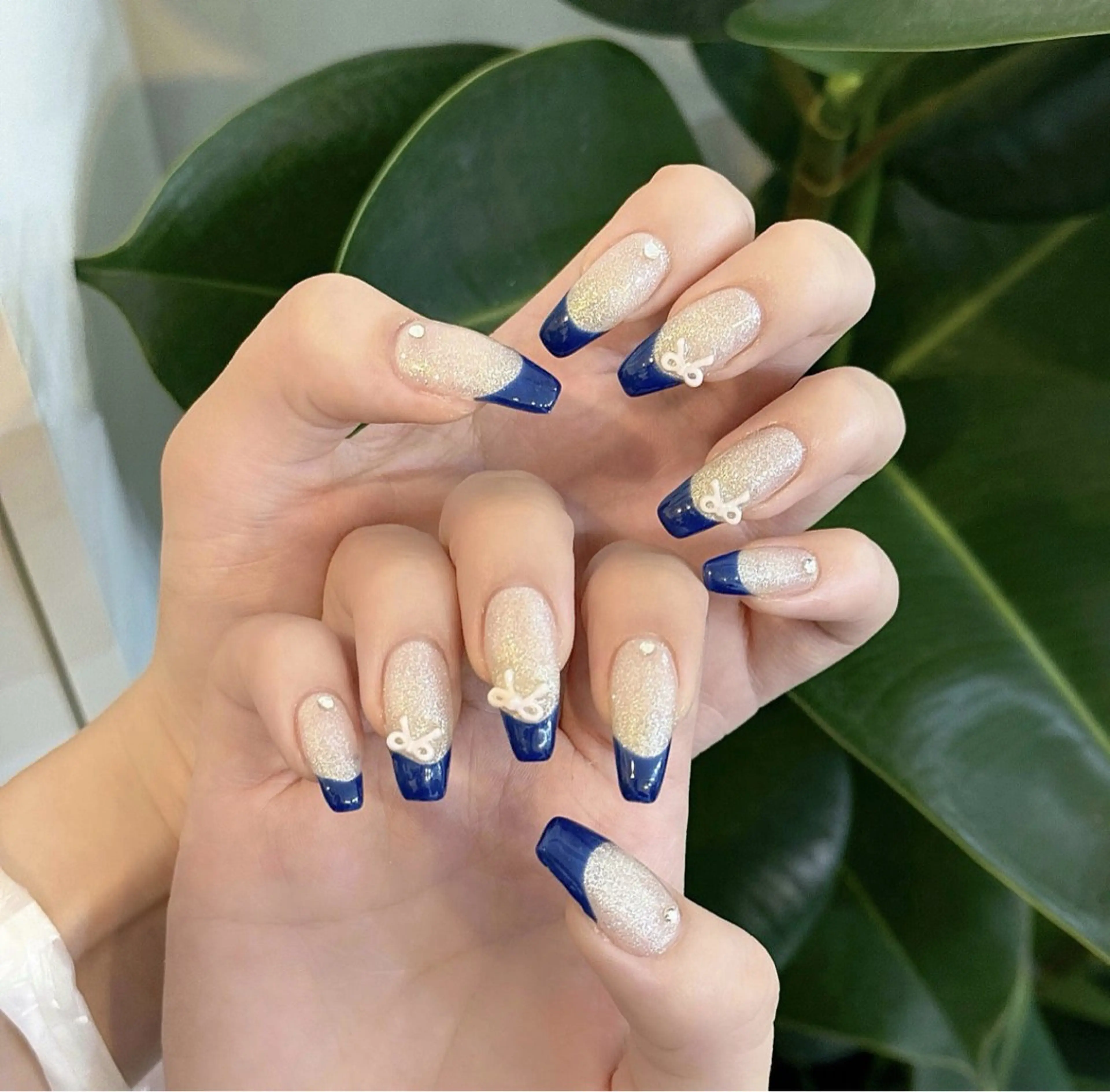 ネイル 長さ出し フレンチネイル 韓国ネイル レース マグネットネイル 高橋 ユキのネイルデザイン