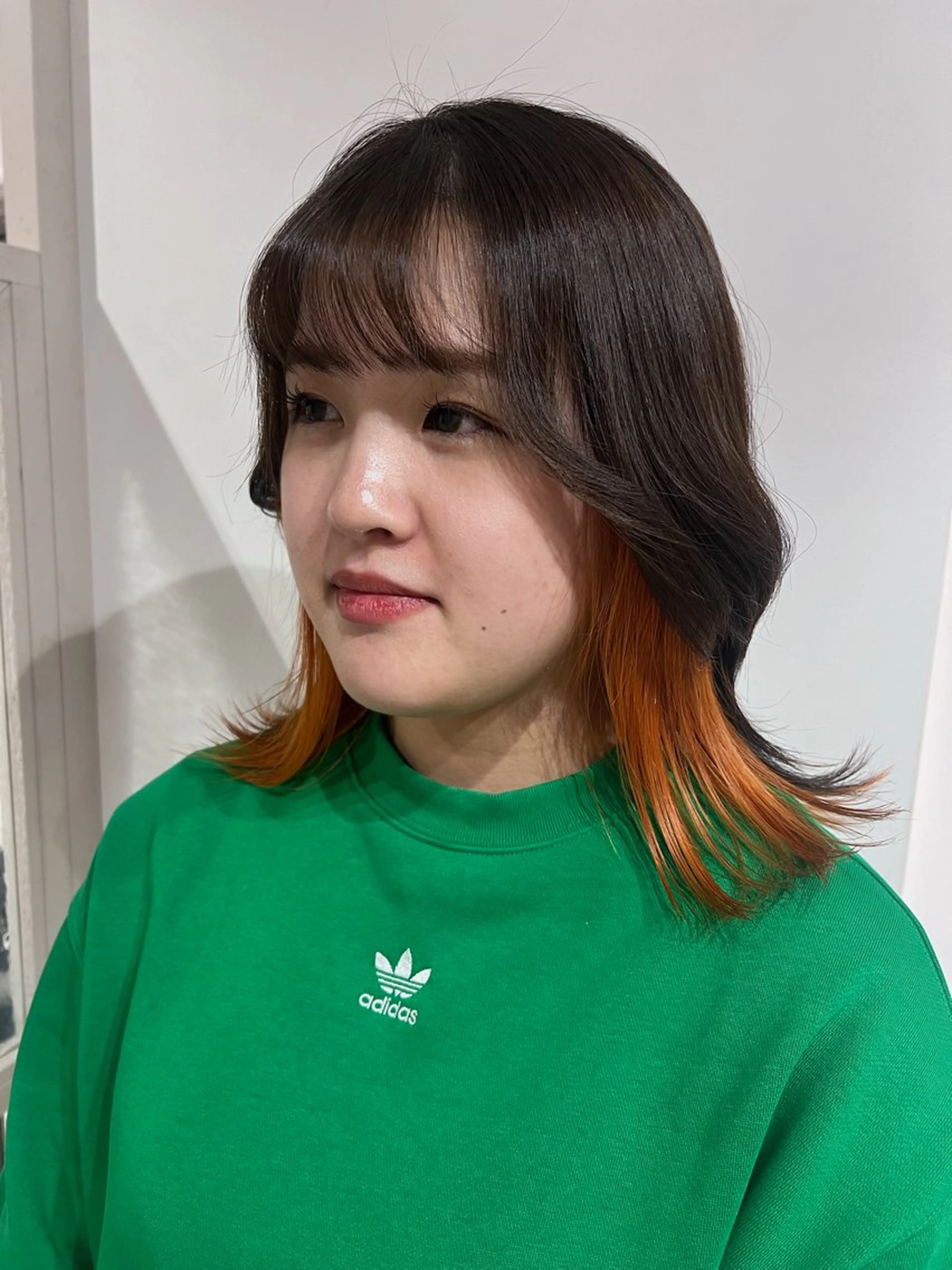 カラー オレンジ 瀬戸 杏珠のヘアスタイル