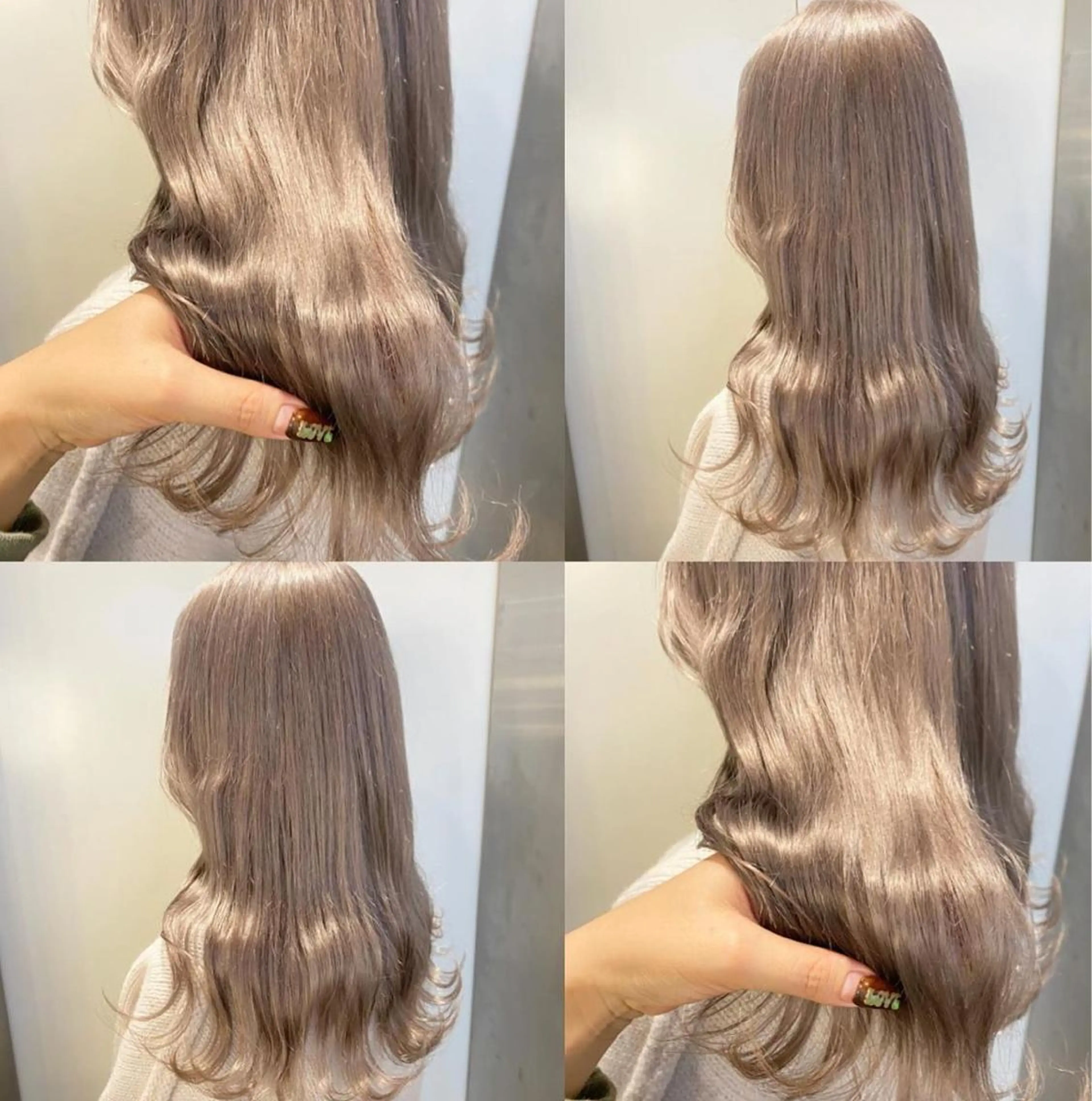 ミディアム カラー ベージュカラー ハイトーンカラー ホワイトベージュ 遠藤沙也加 /レイヤーカットのヘアスタイル