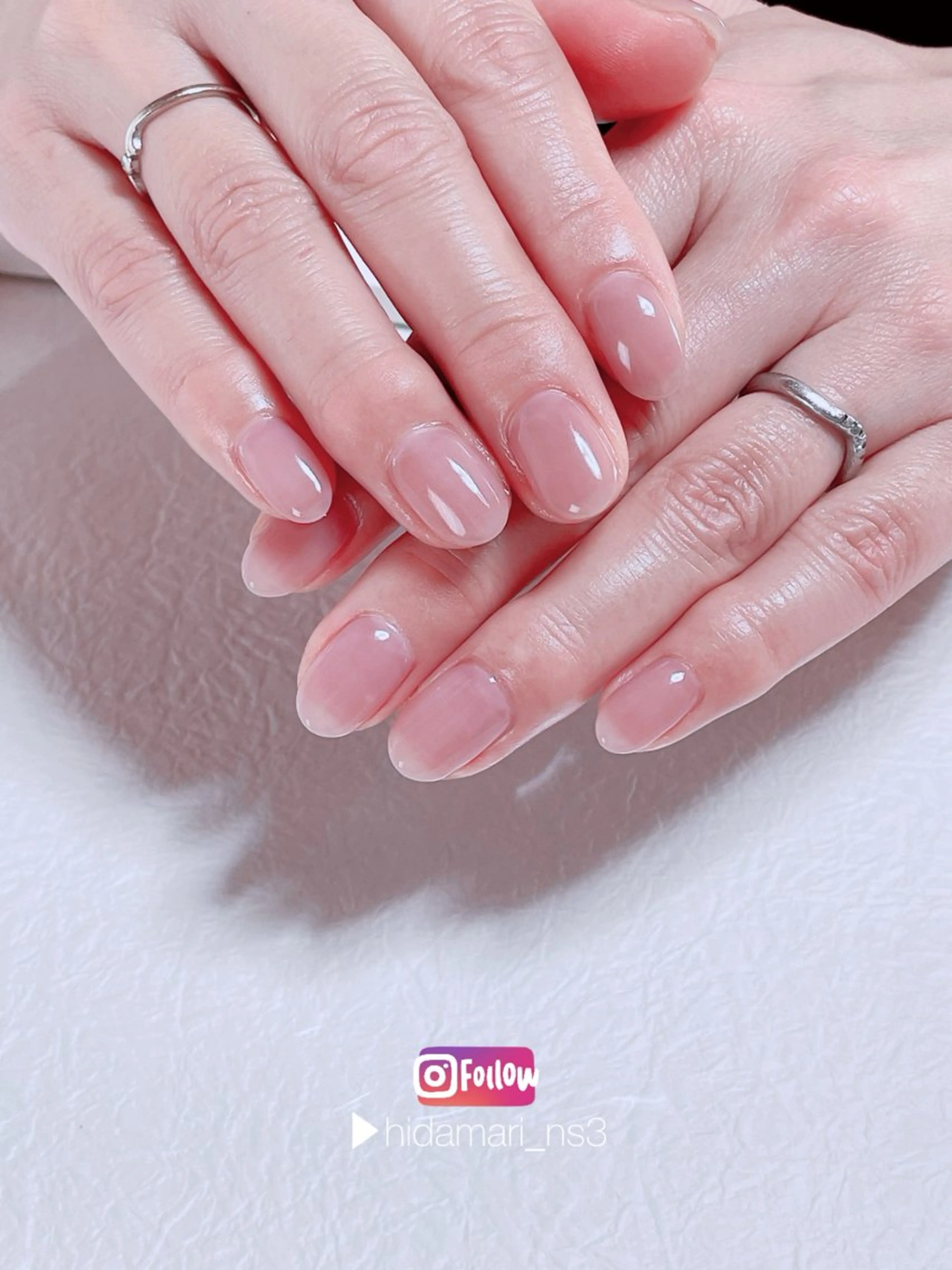 ネイル オフィスネイル ワンカラーネイル パープル ハンドネイル NailSalon ひだまりのネイルデザイン