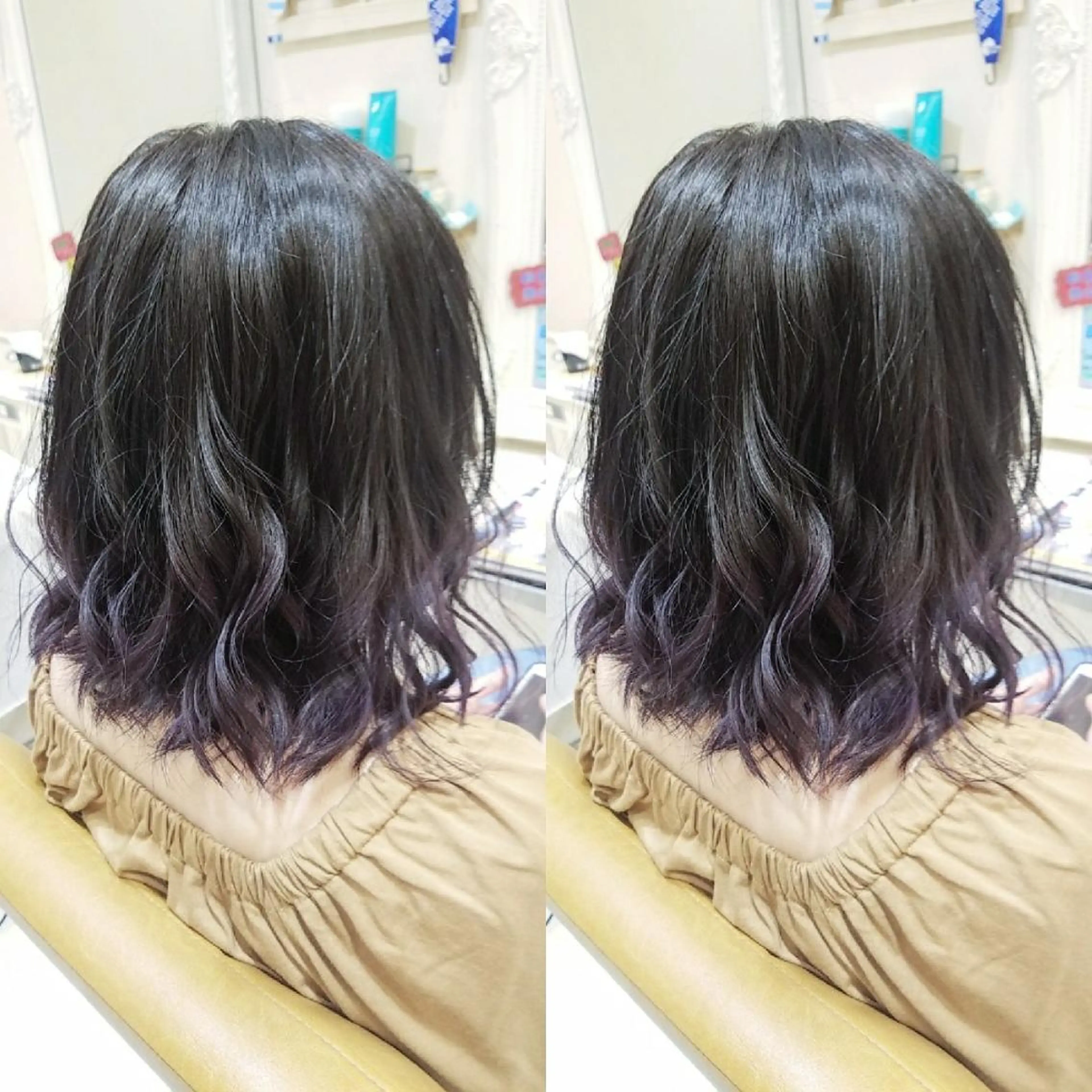 ミディアム カラー ブルーカラー ブルージュ ラベンダーカラー ブリーチ・ハイトーン 特化🎉内山のヘアスタイル