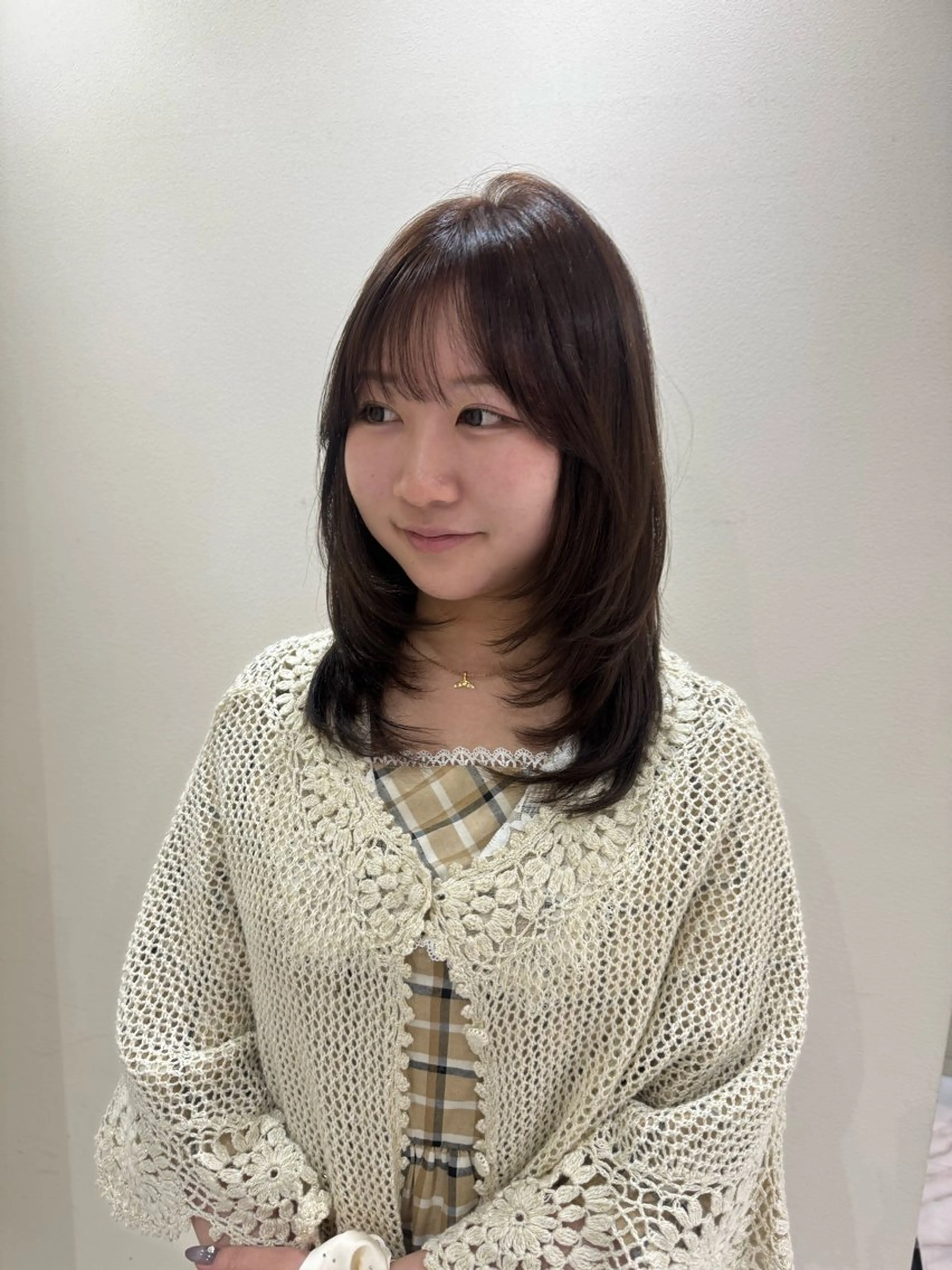 ミディアム カラー 透明感カラー レイヤーカット カット ヘアカラー 髪質改善🫧 カラー特化/Hinaのヘアスタイル